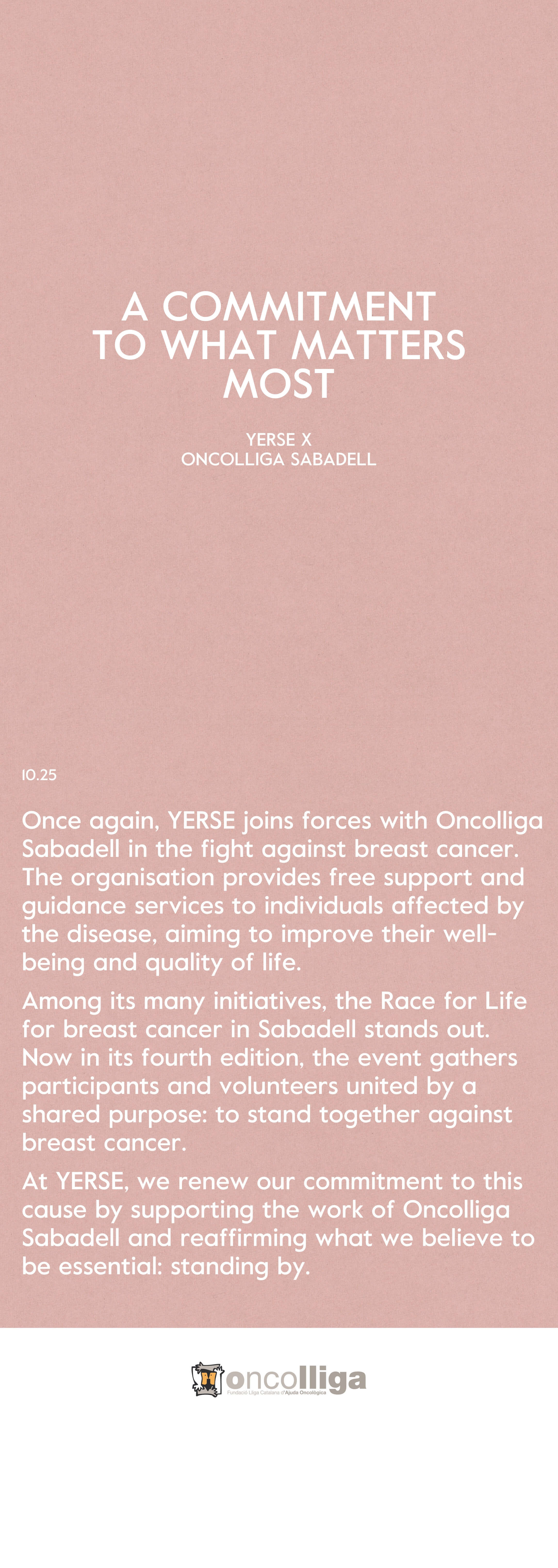 01 YERSE x Oncolliga Sabadell | Cáncer de Mama