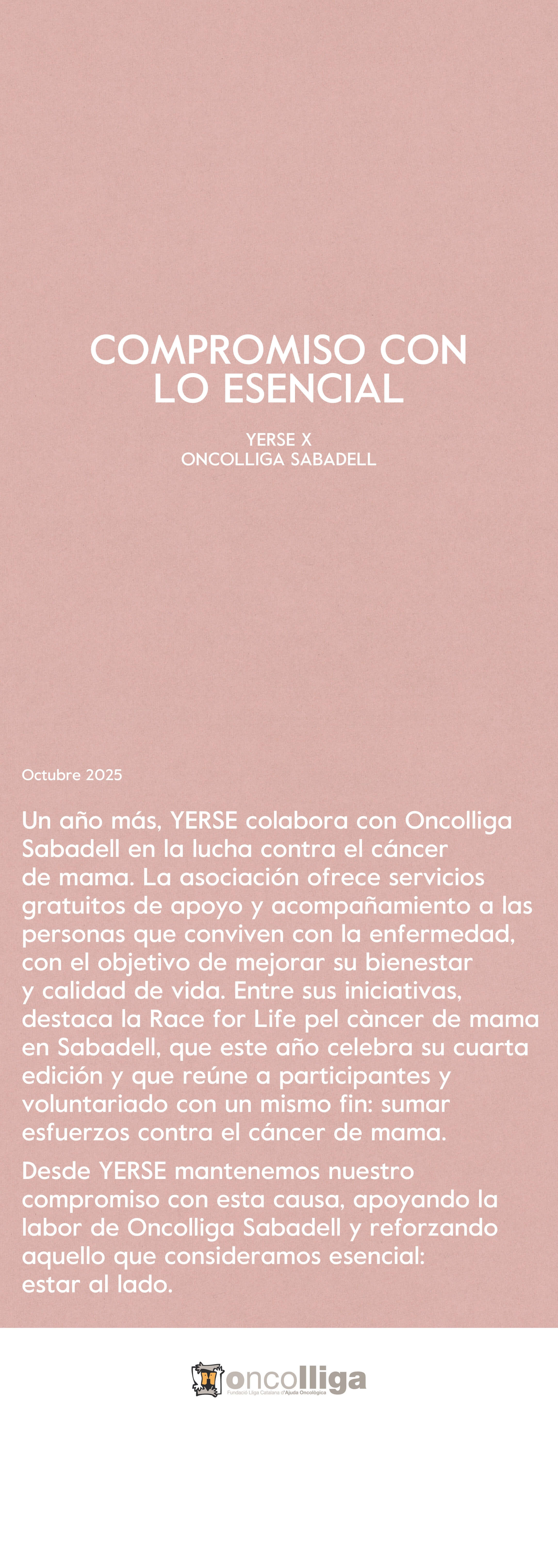 01 YERSE x Oncolliga Sabadell | Cáncer de Mama