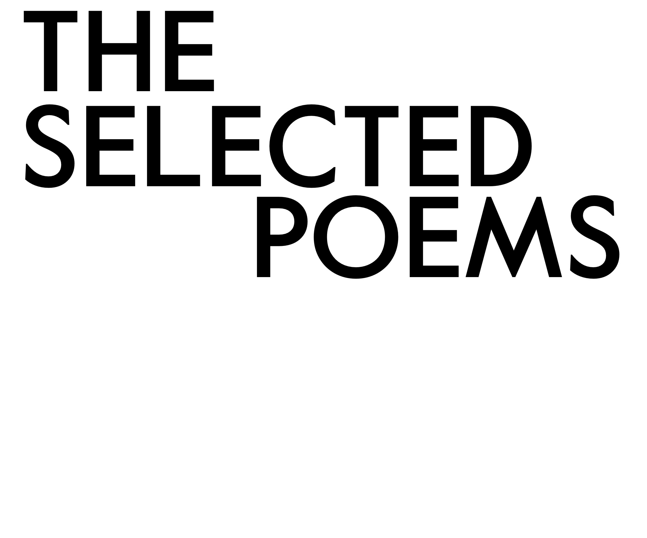 16 THE SELECTED POEMS | AW627 Campaign