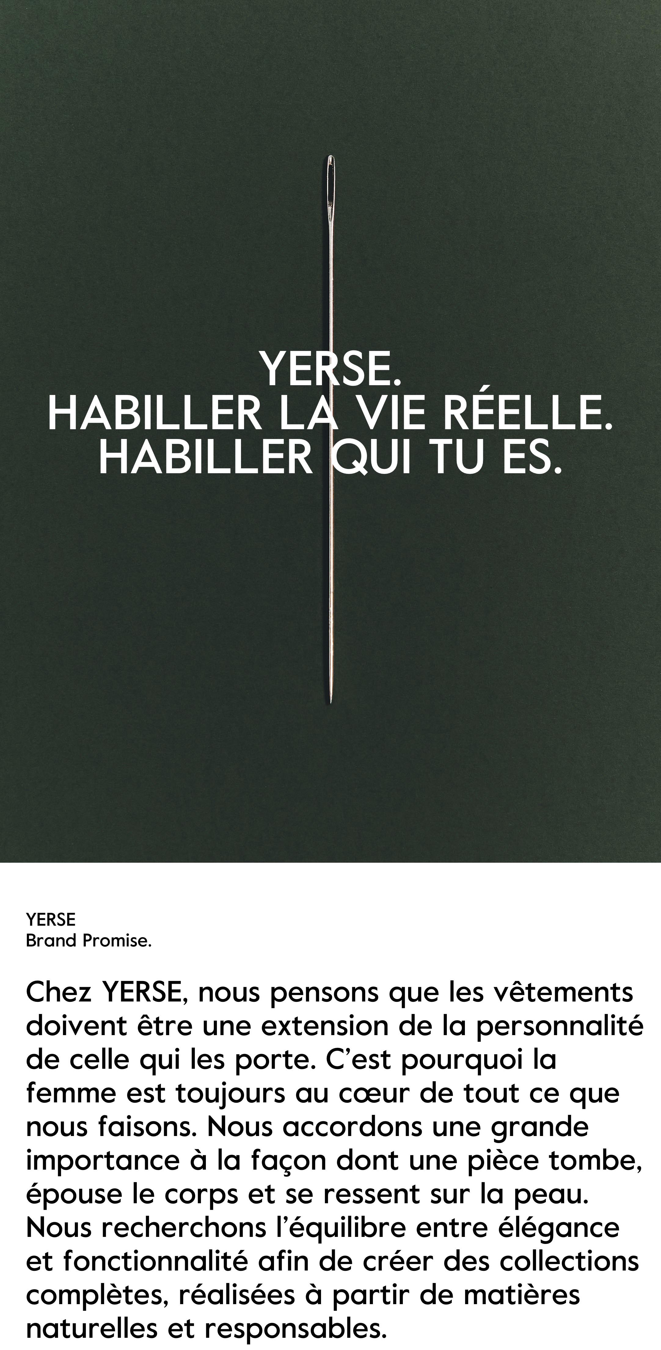 01 YERSE| Brand Promise