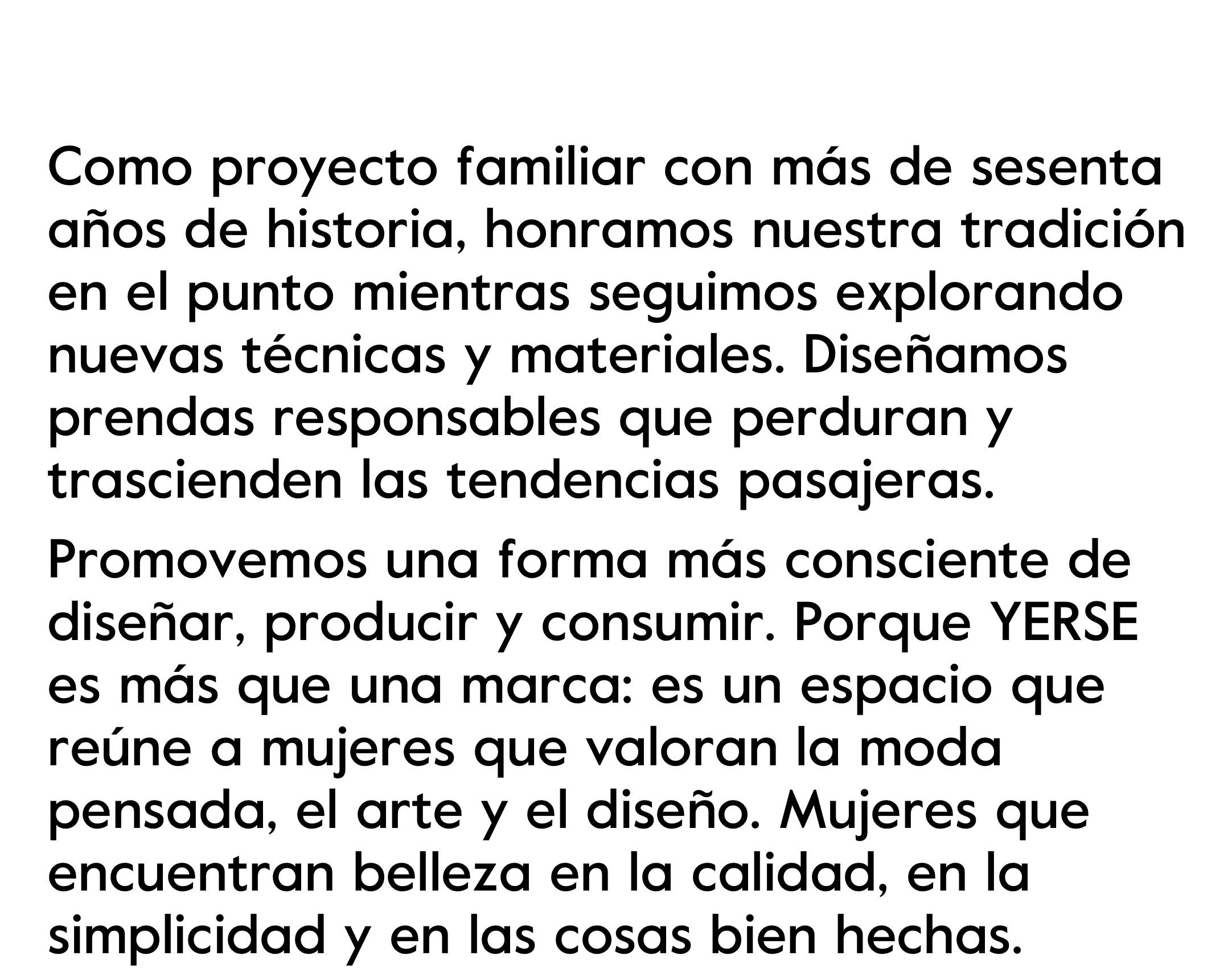 03 YERSE | Brand Promise
