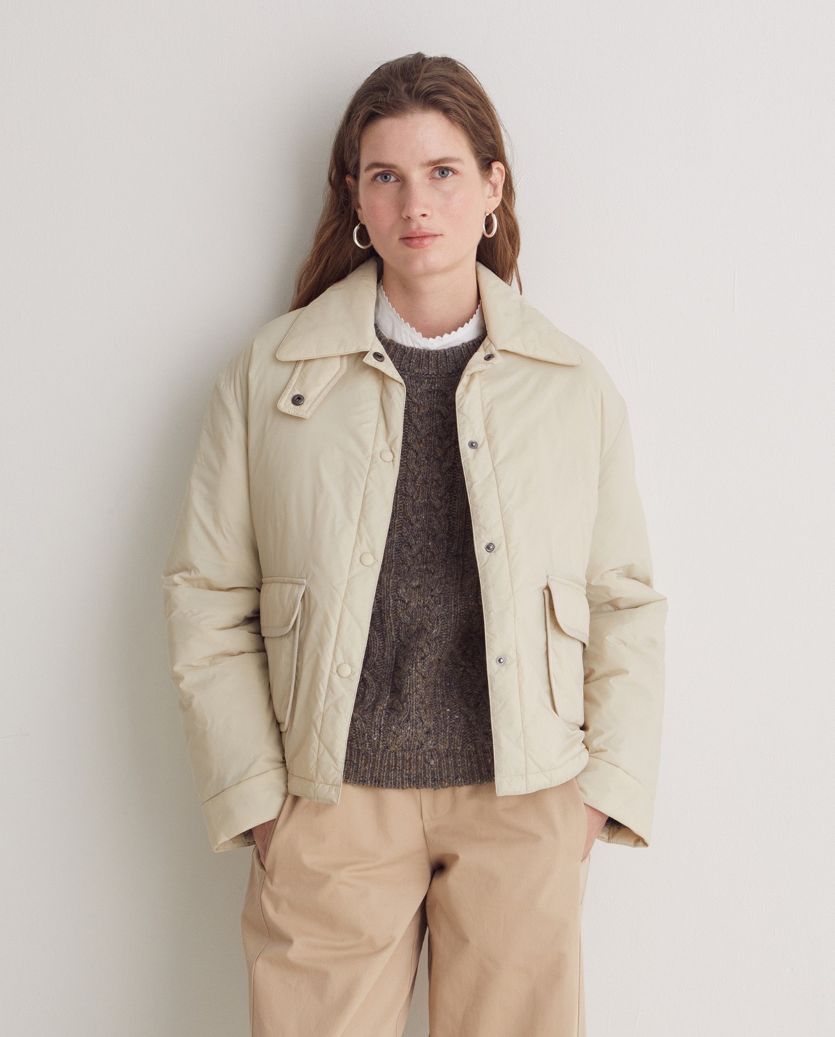 Chaqueta corta Water Repellent crudo - Chaqueta corta acolchada 3