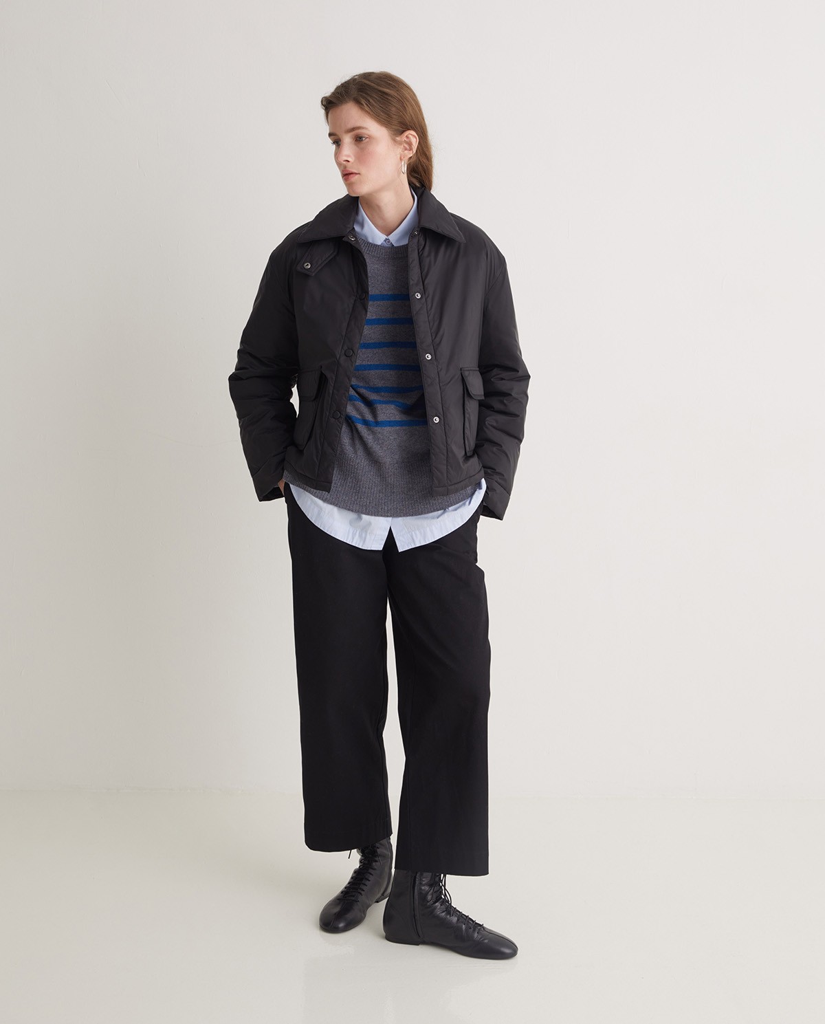 Veste courte noire déperlante - Veste courte matelassée 4