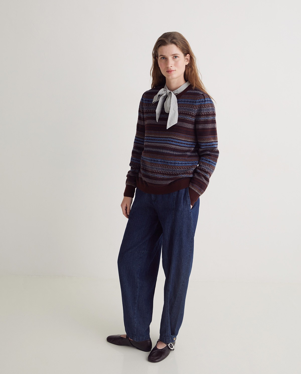 Jersey Jacquard con lana marrón - Jersey Jacquard 2