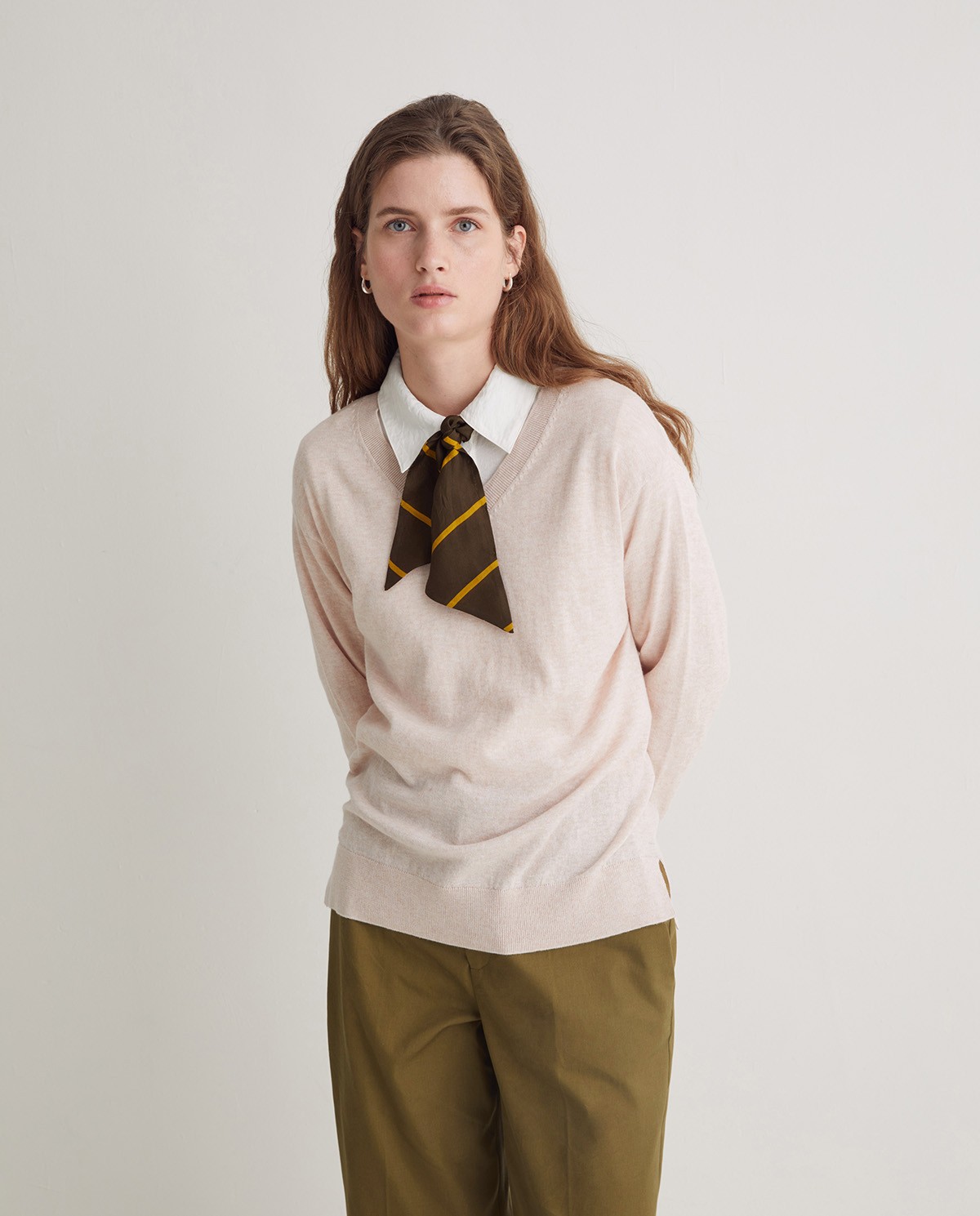 Jersey algodón orgánico y lana calado crudo - Jersey mezcla de algodón orgánico y lana RWS