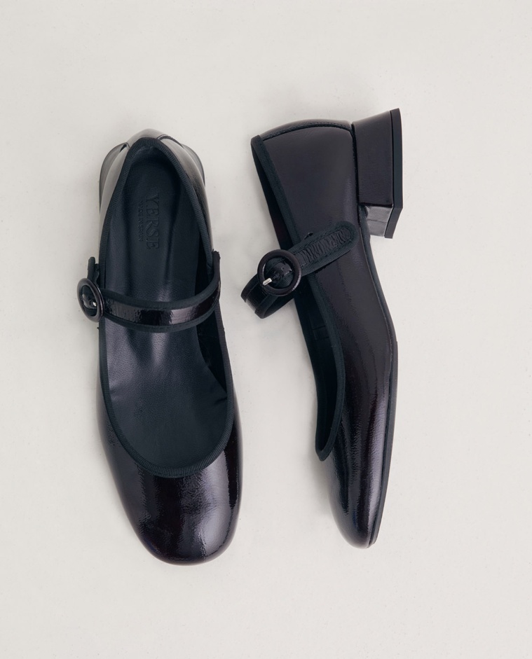 Mary Jane en cuir brillant - Mary Jane en cuir