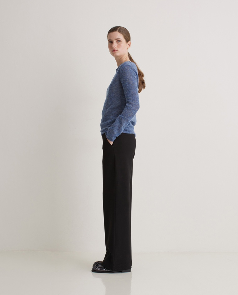 Pantalón anchos elástico negro - Pantalones elásticos