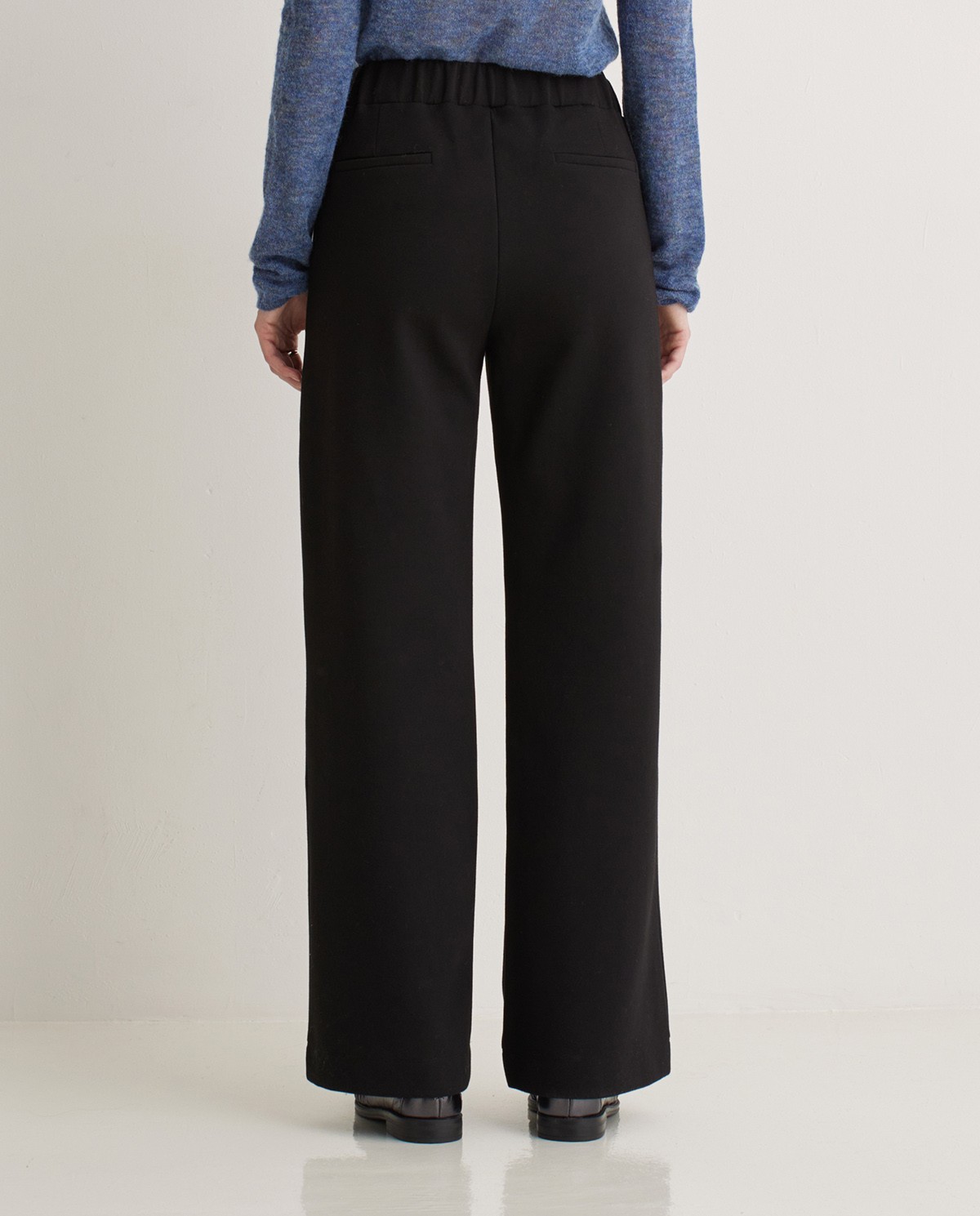 Pantalones anchos elástico negro - Pantalones elásticos 3