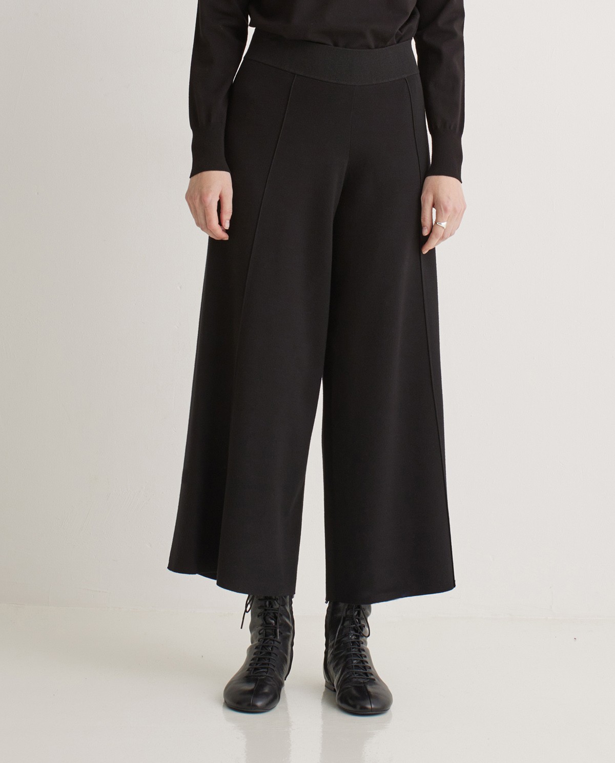 Jupe-culotte en viscose noire - Pantalon style jupe-culotte 2