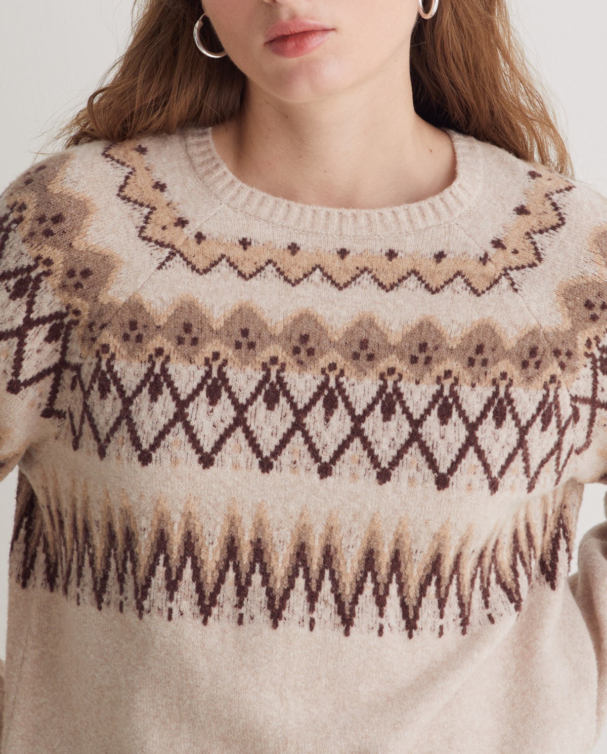 Jersey mezcla algodón y lana Jacquard crudo - Jersey Jacquard 2