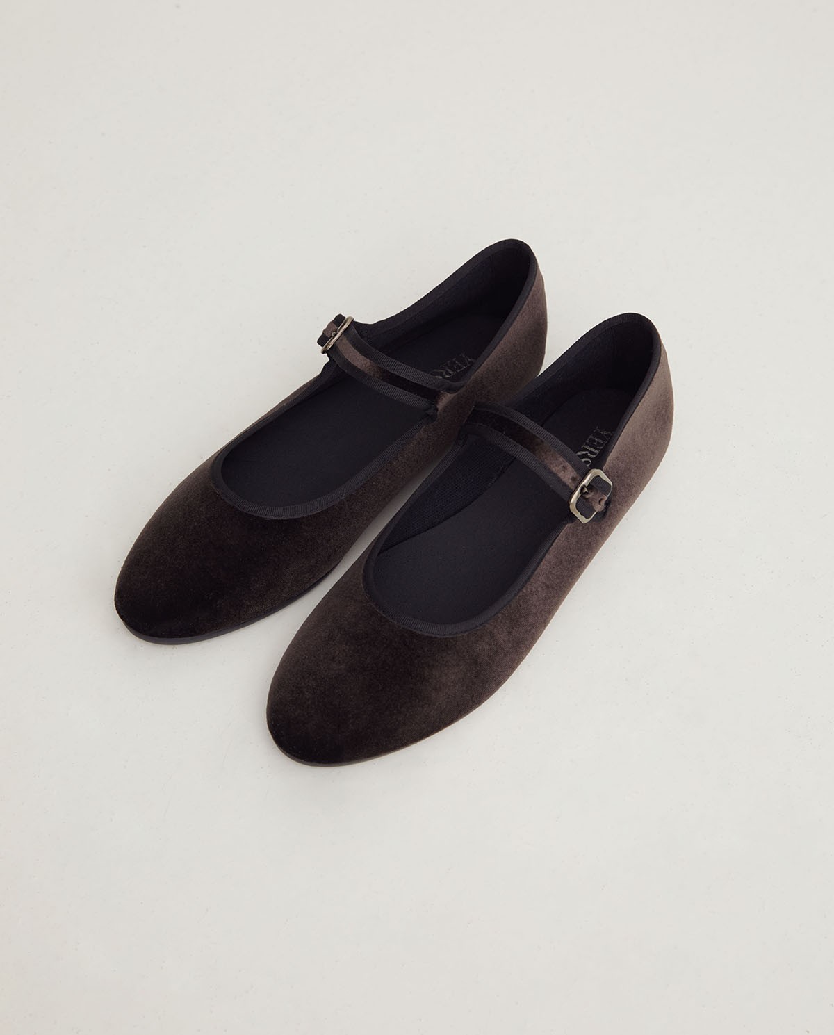Bailarina algodón terciopelo chocolate - Bailarina de terciopelo