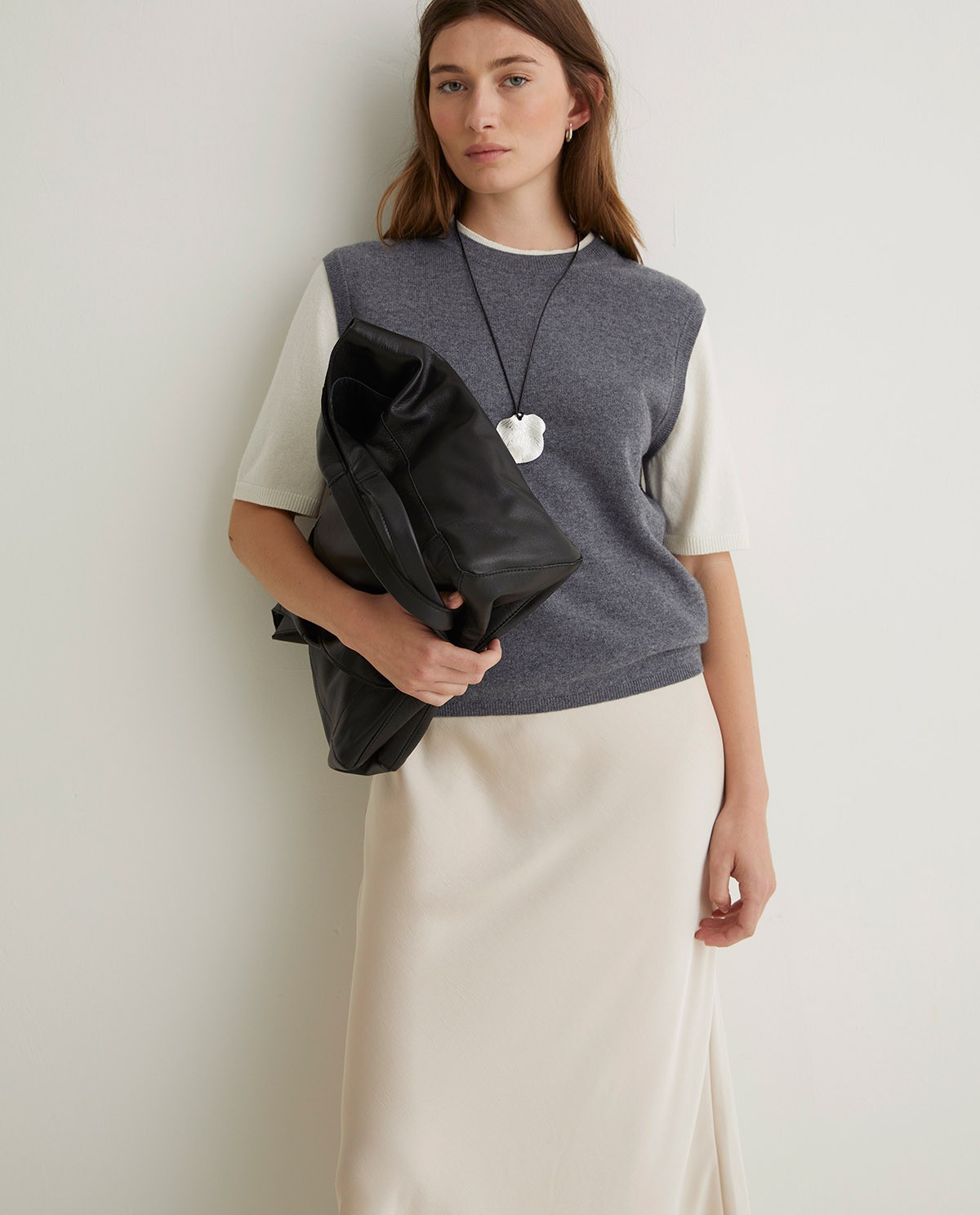 Sac hobo en cuir noir avec fermeture éclair - Sac hobo en cuir 1