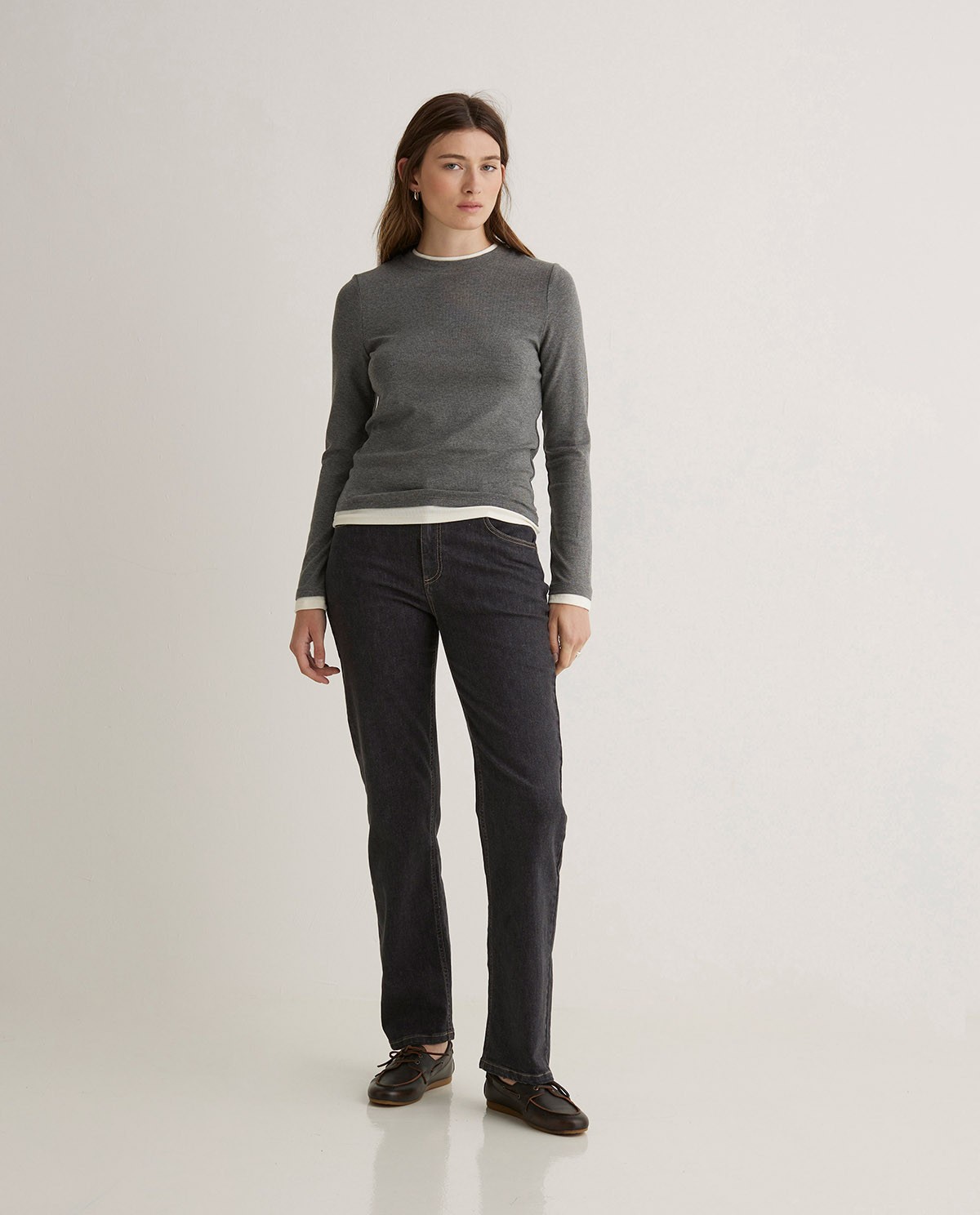 Straight-leg jeans in grey organic cotton - Organic cotton jeans 3