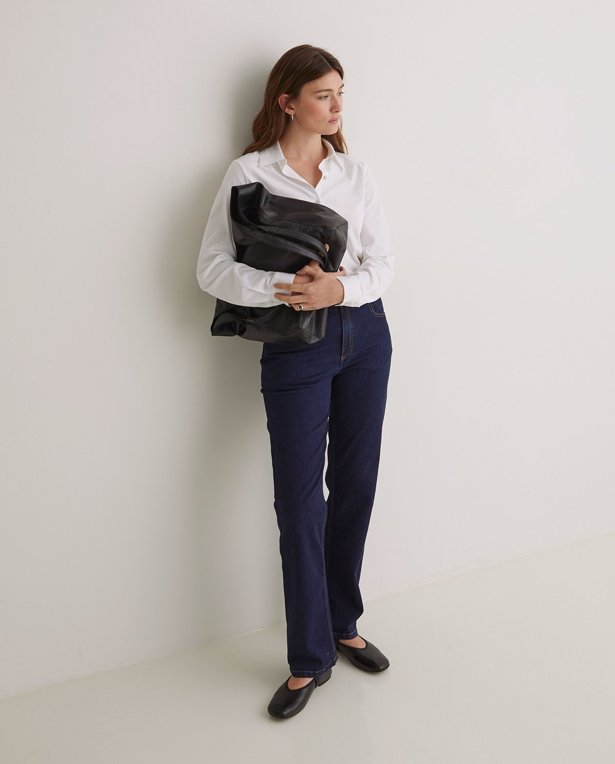 Straight-leg jeans in blue organic cotton - Organic cotton jeans