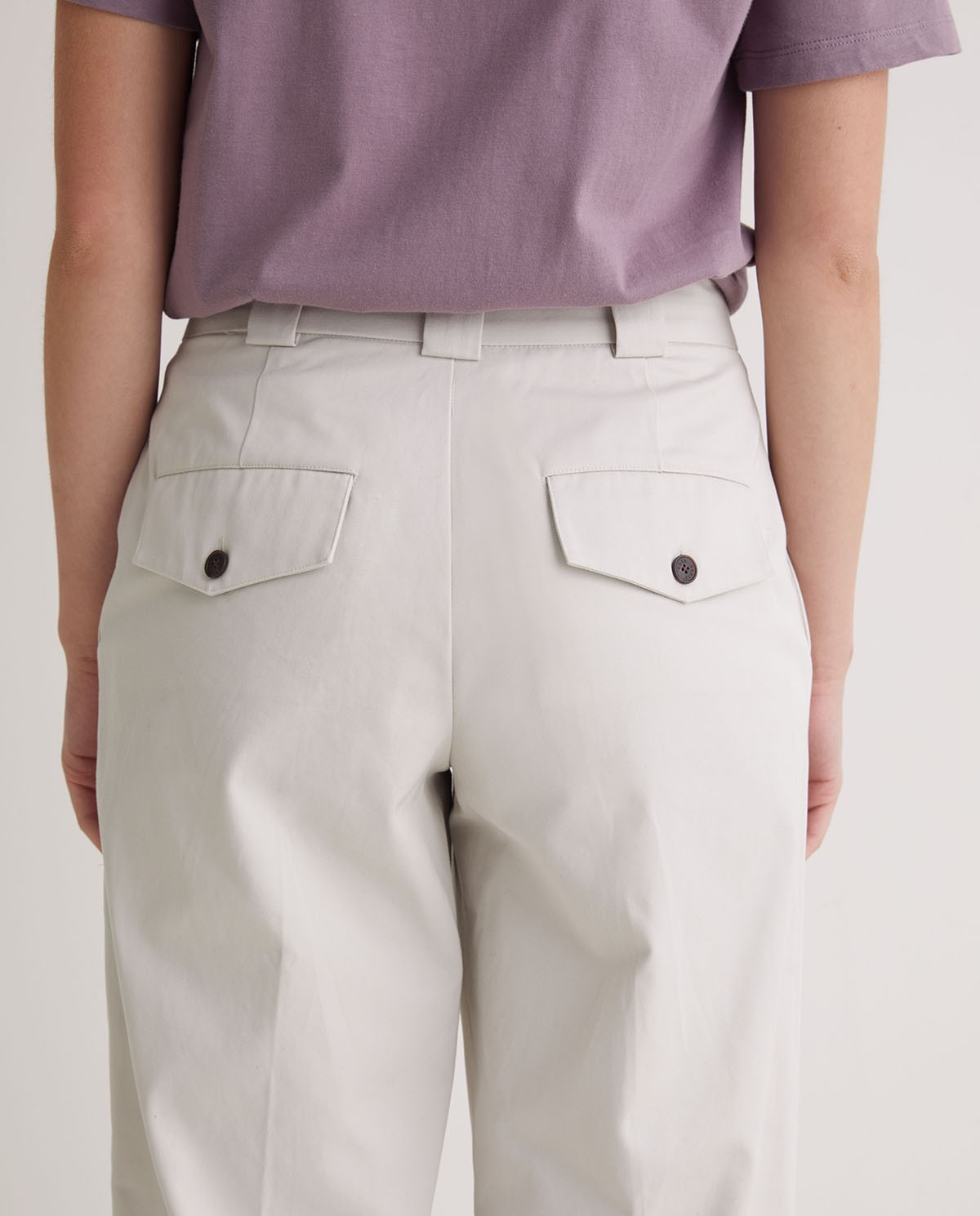 Regular fit pants 100% raw cotton - Straight pants 100% cotton 6