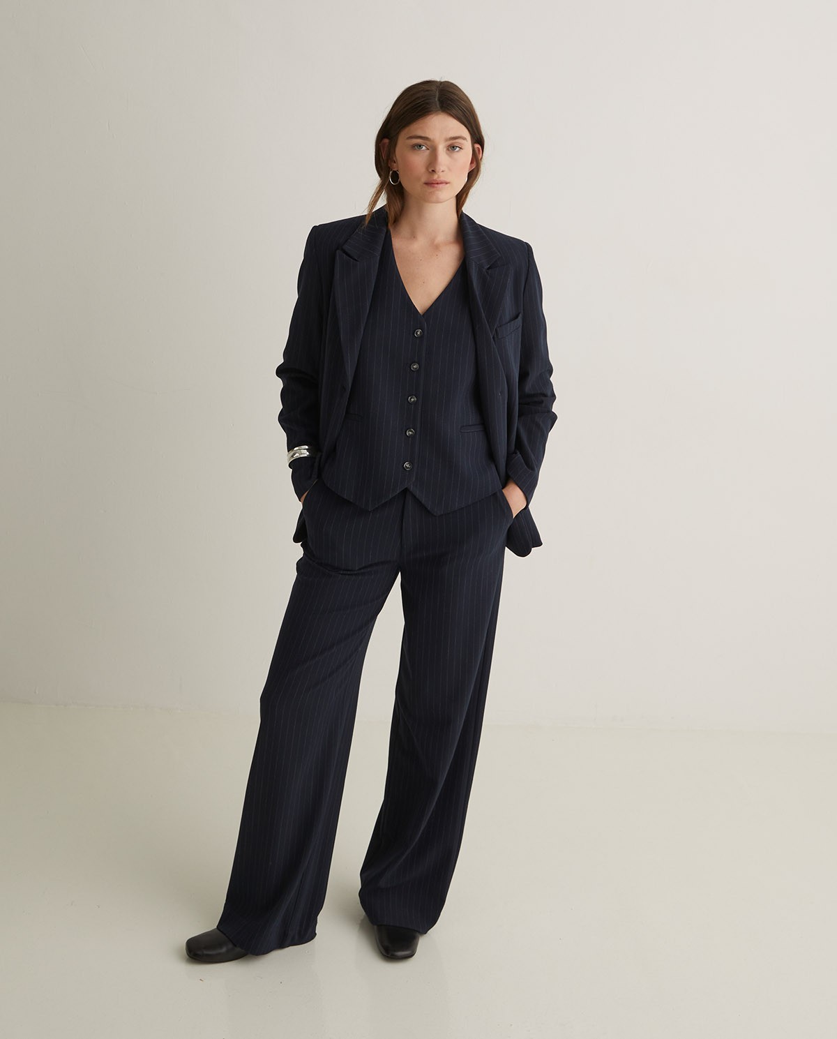 Blazer traje raya diplomática azul marino - Blazer raya diplomática 3