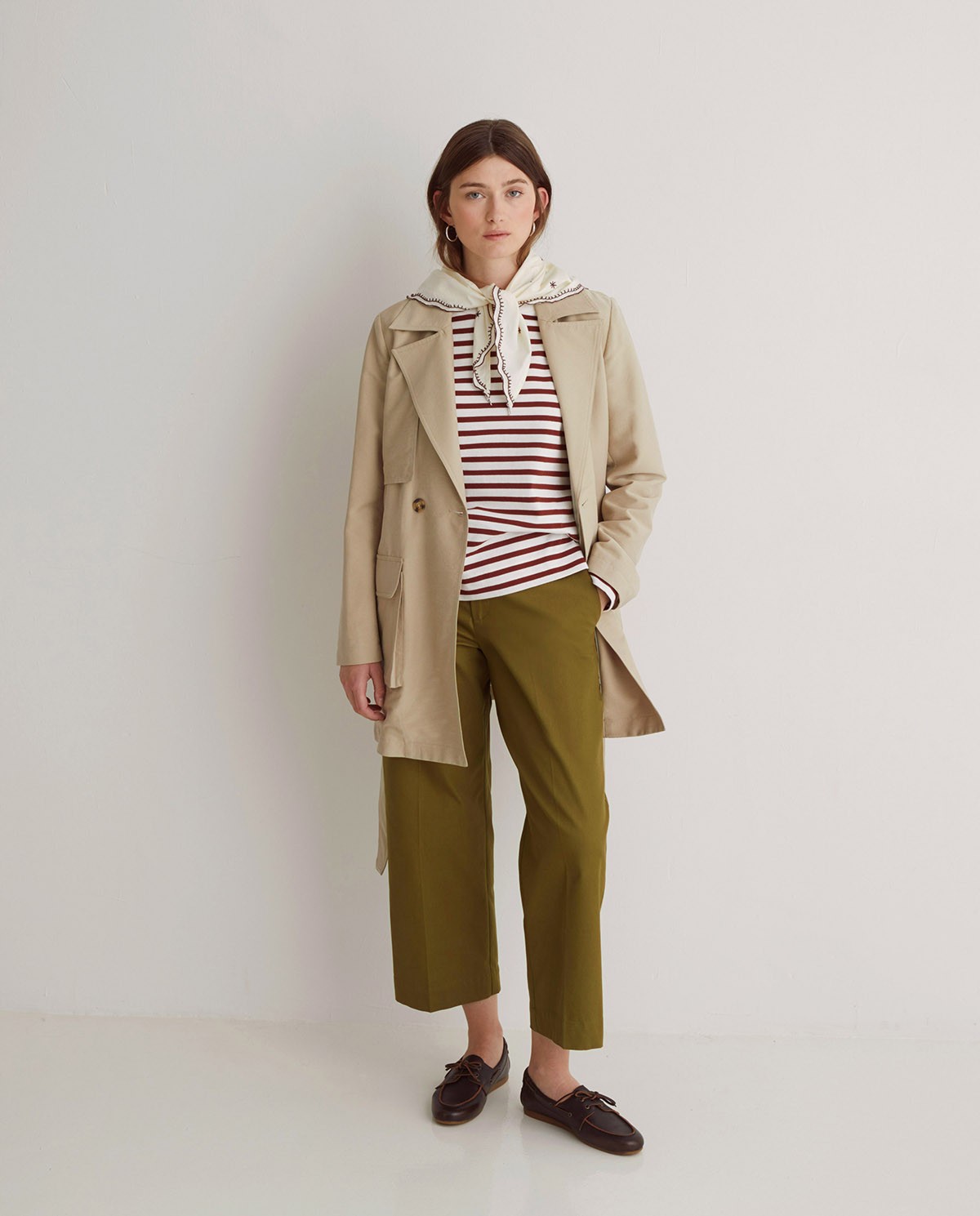 Regular fit 100% cotton olive green pants - Straight leg 100% cotton pants 6
