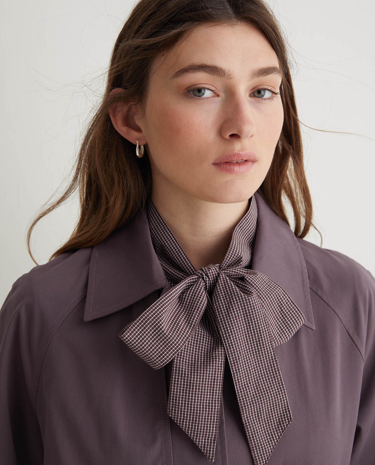 Blusa de cuadros 100% algodón marrón - Blusa 100% algodón 7