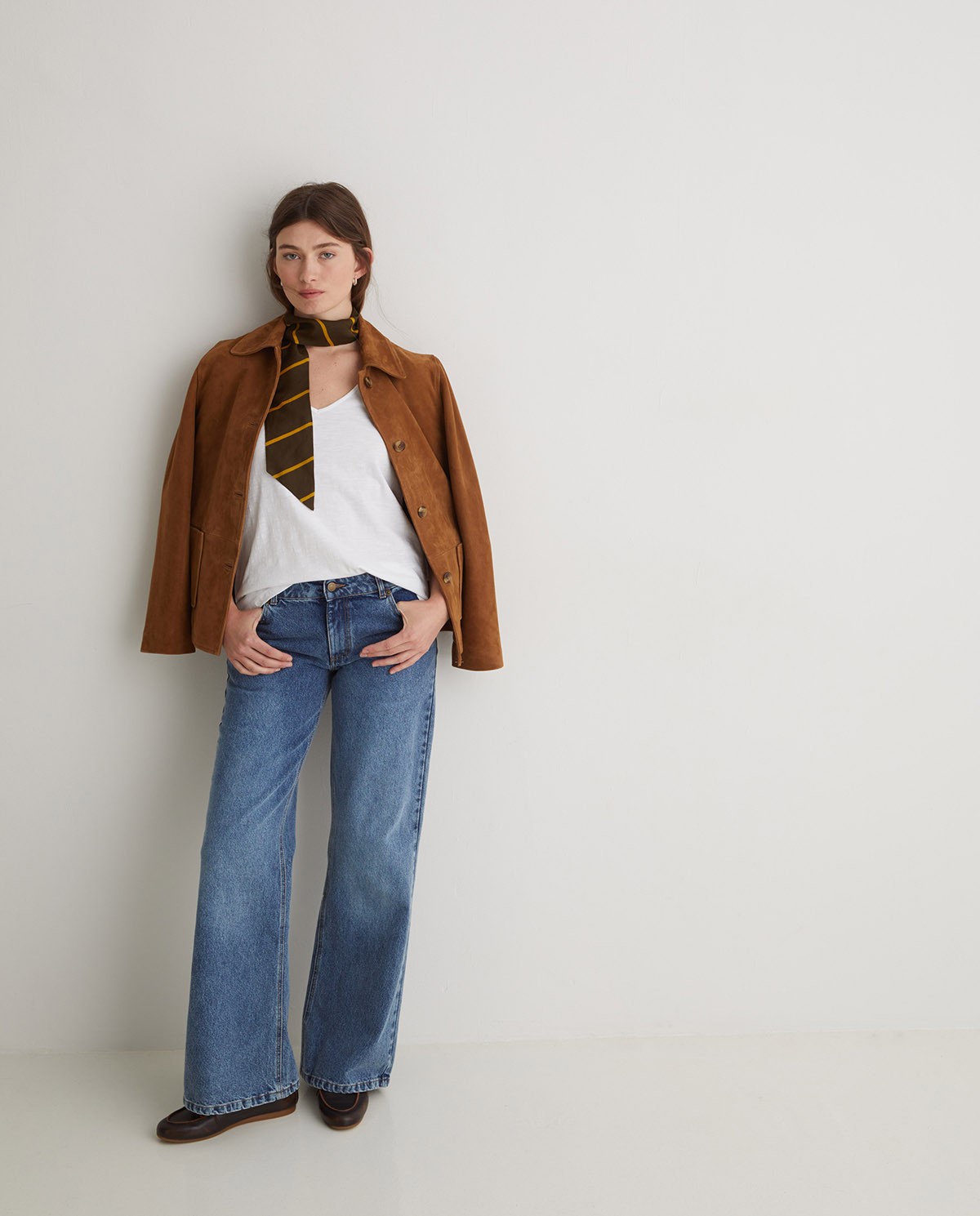 Wide leg organic cotton jeans in blue - 100% organic cotton jeans