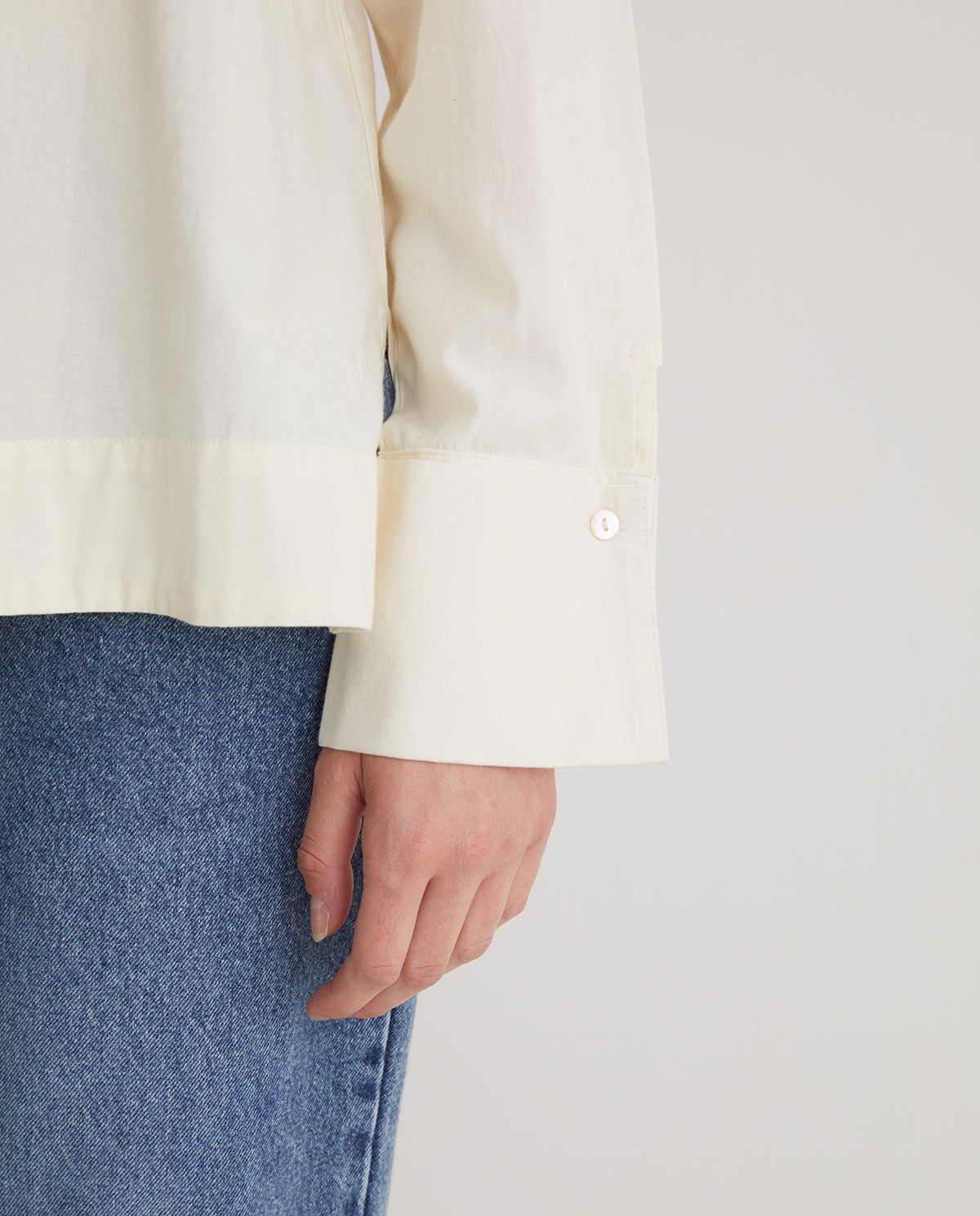 Blusa pañuelo extraíble crudo - Blusa 100% algodón 5