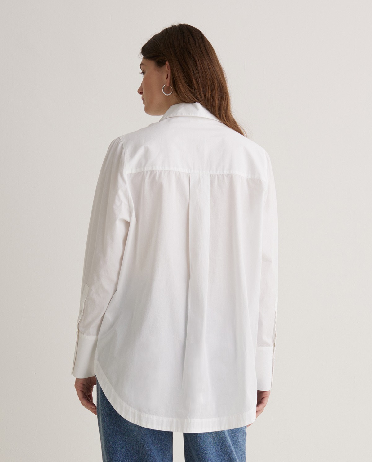 Camisa popelín cotó orgànic blanc - Camisa oversize 100% cotó orgànic 6