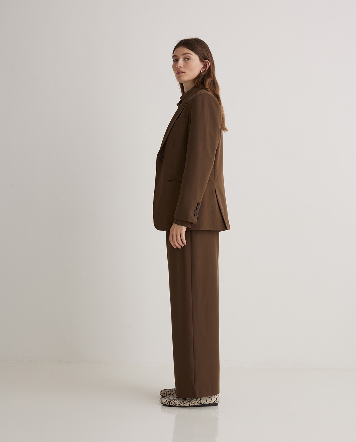 Brown wool suit blazer - Lined blazer 5