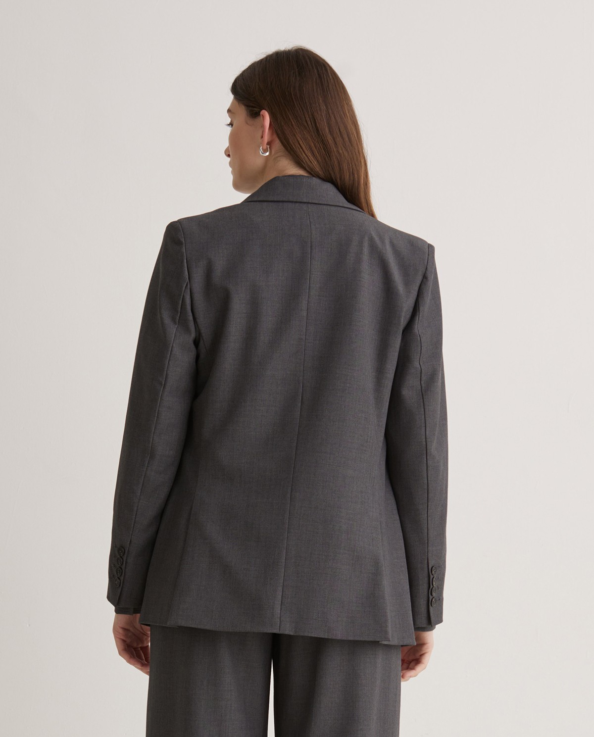 Gray wool suit blazer - Lined blazer 5