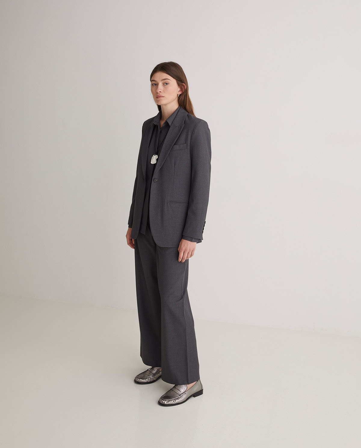 Gray wool suit blazer - Lined blazer 3