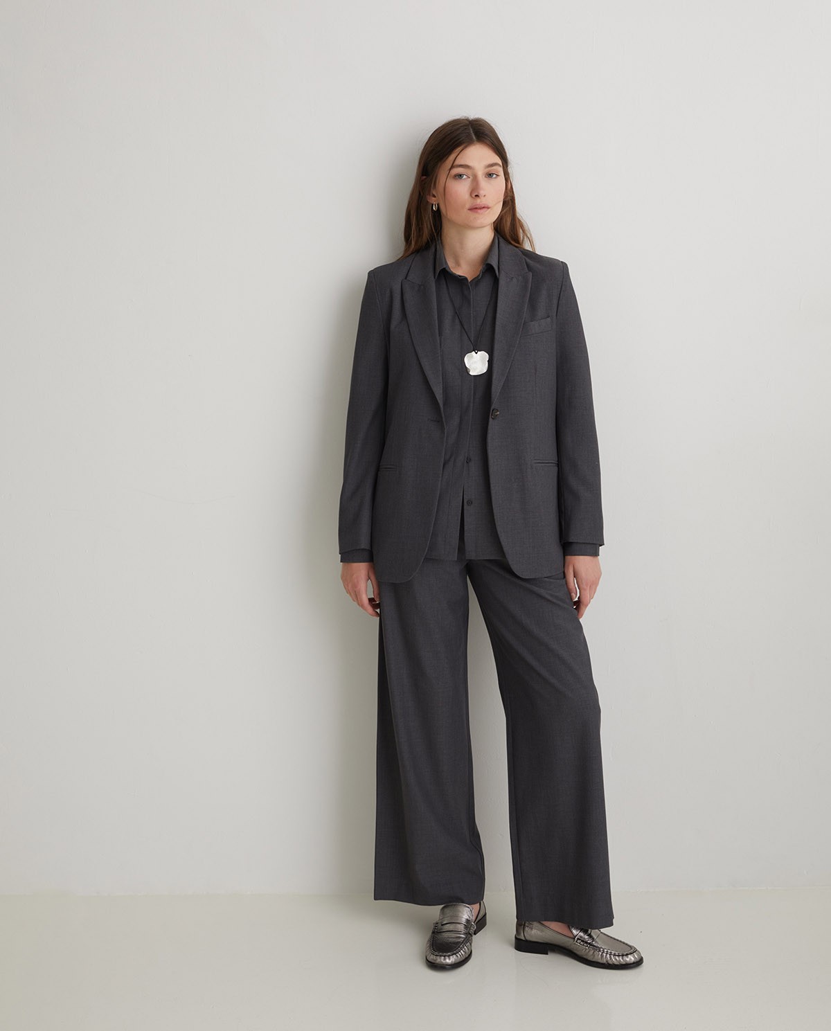 Gray wool suit blazer - Lined blazer 2