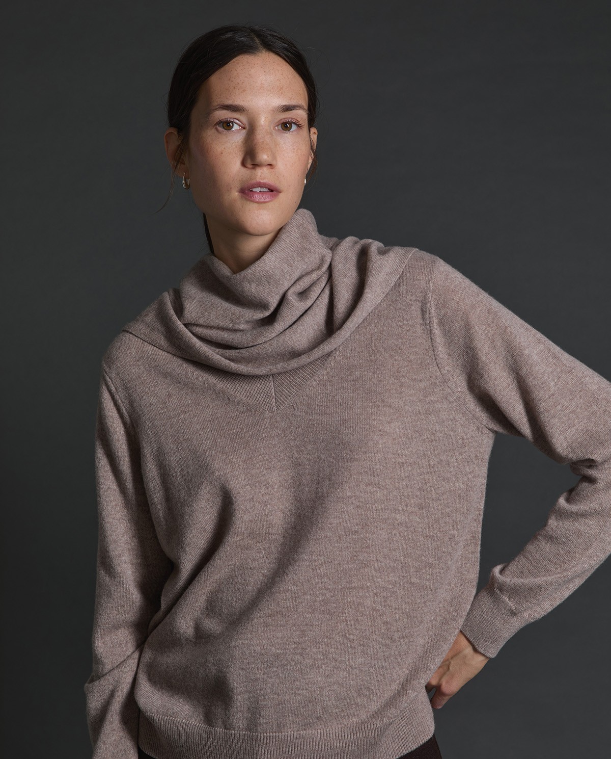 Bufanda beige de cashmere para mujer – 100% cashmere, suave, elegante y cálida
