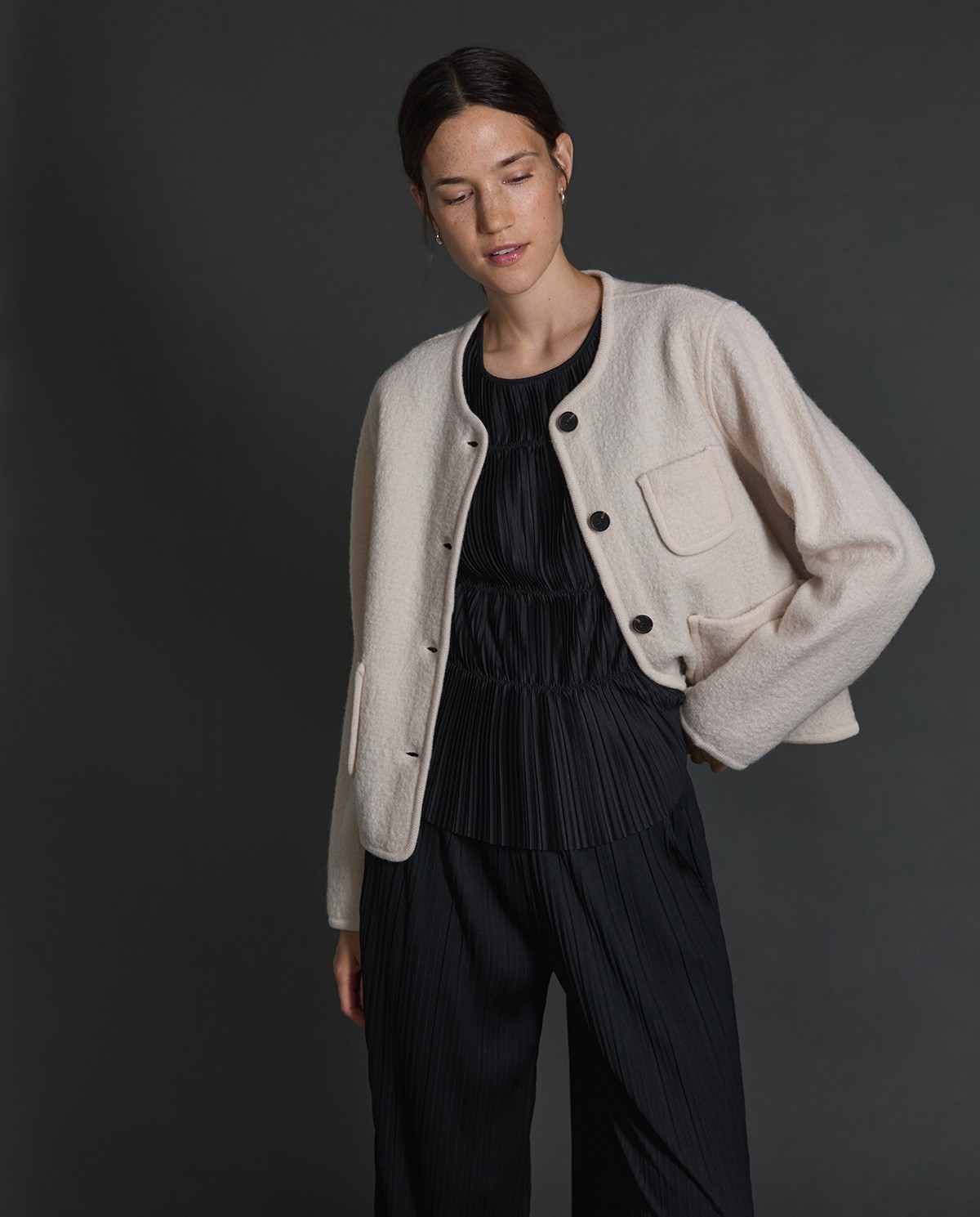 Pantalons prisats amples negre