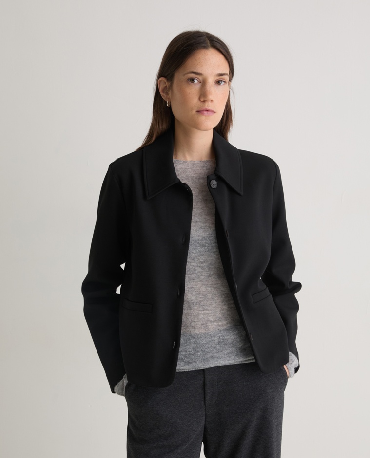 Chaqueta corta algodón negro - Chaqueta corta