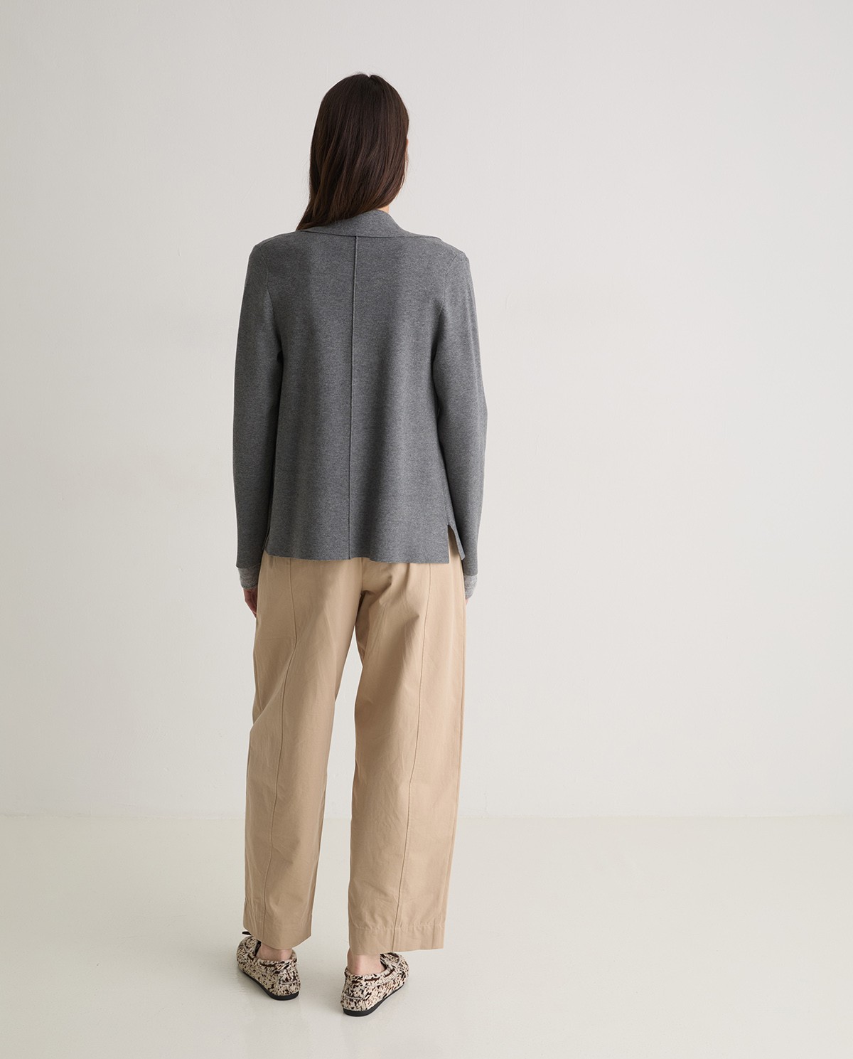 Chaqueta corta de punto gris - Chaqueta corta de punto 5