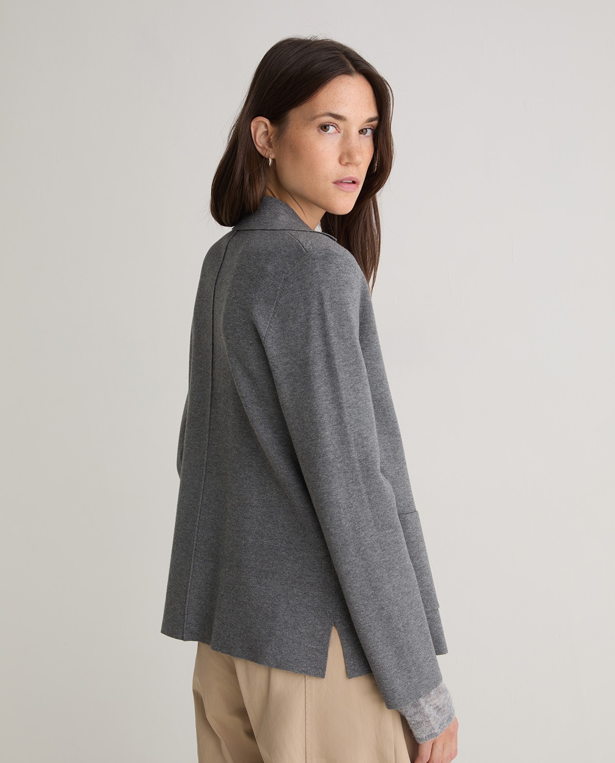Chaqueta corta de punto gris - Chaqueta corta de punto 3