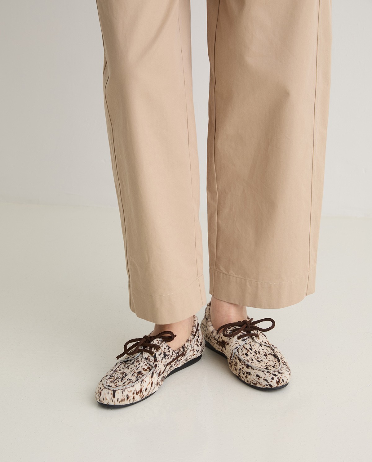 Mocasín náutico estampado vaca mujer Yerse - Detalle frontal 4