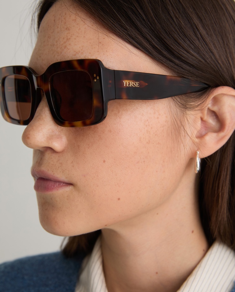 Gafas carey cuadradas marrón