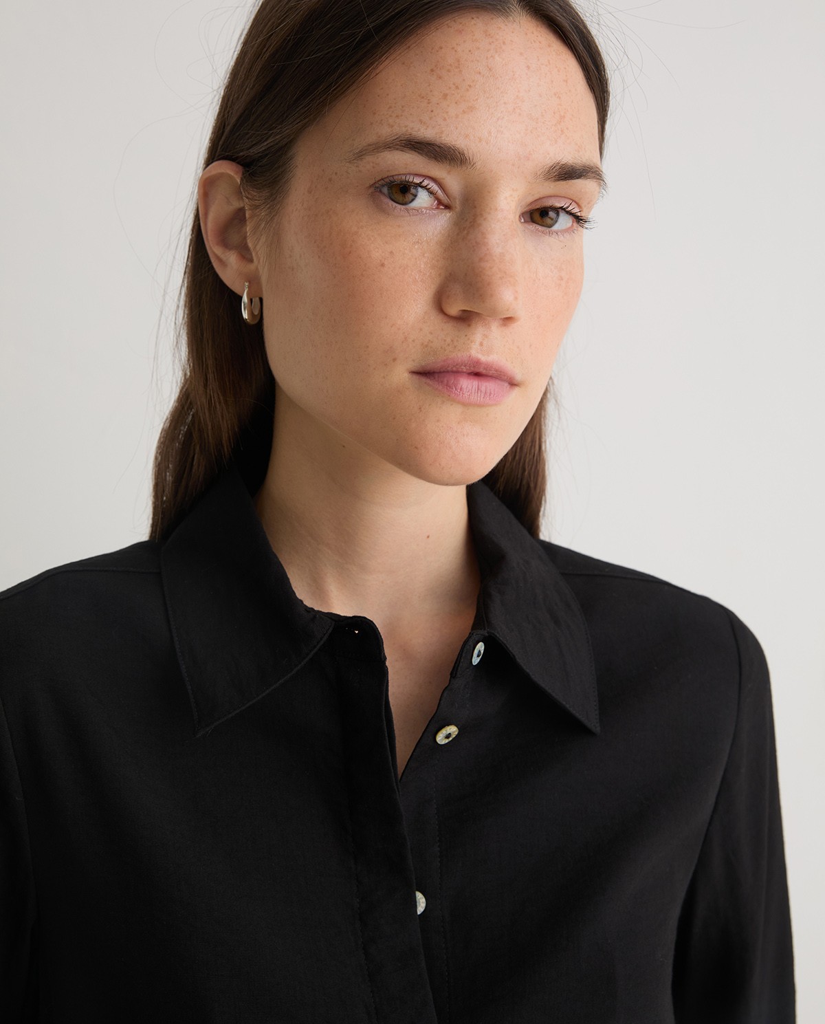 Camisa fina negro - Camisa de manga larga 1