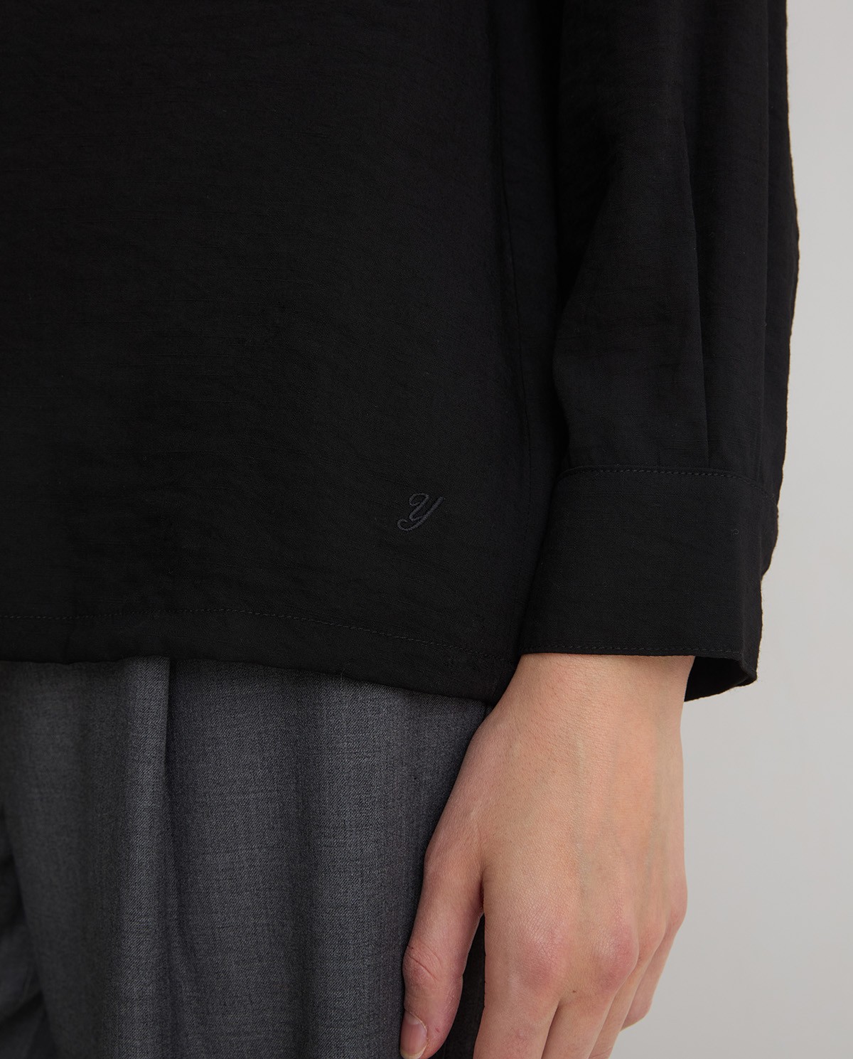 Camisa fina negro - Camisa de manga larga 3