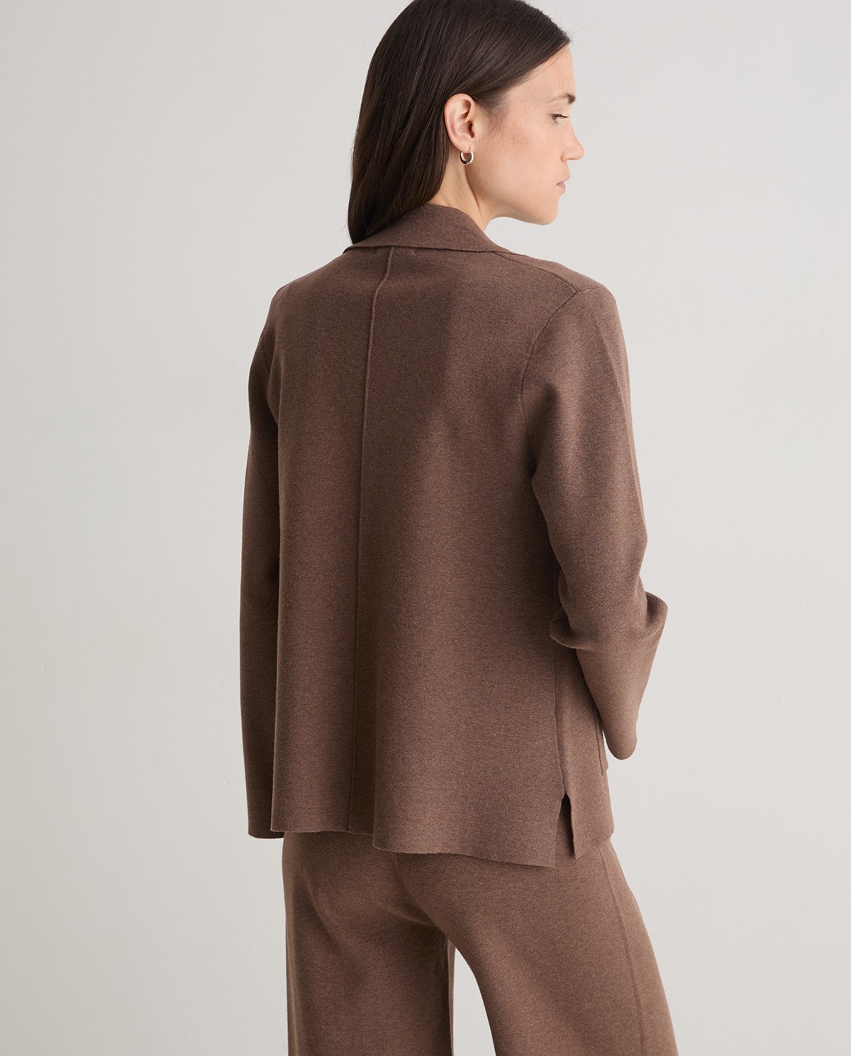 Blazer de punto arena - Chaqueta corta de punto 4