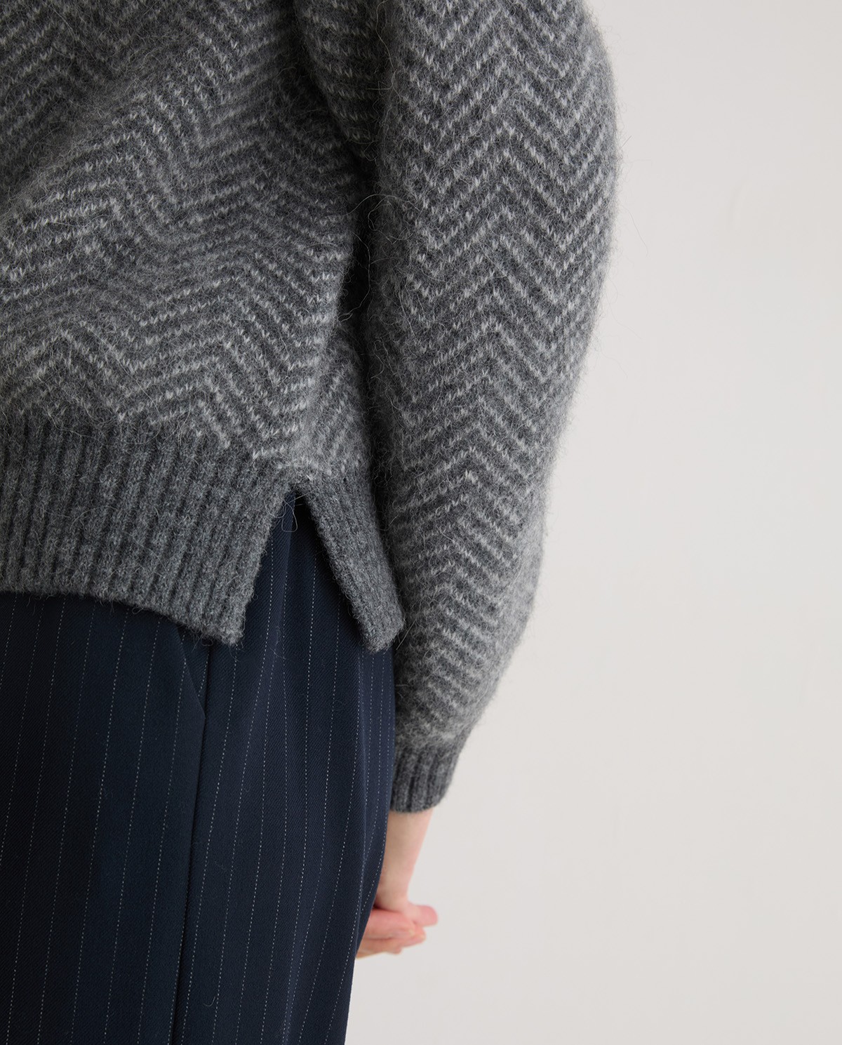 Jersey cuello vuelto espiga Jacquard - Jersey de cuello vuelto 3