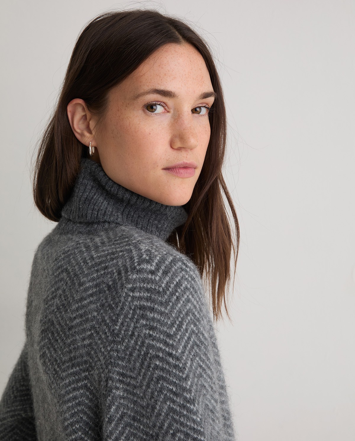 Jersey cuello vuelto espiga Jacquard - Jersey de cuello vuelto 2