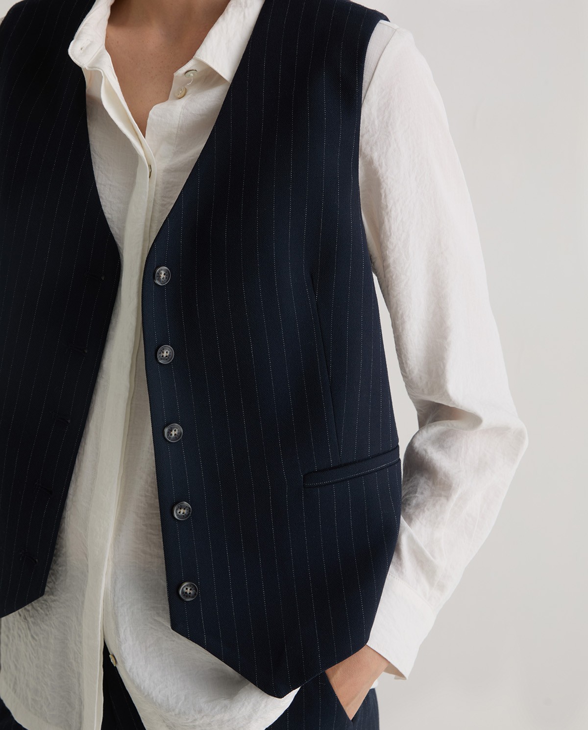 Camisa fina blanco - Camisa de manga larga 4