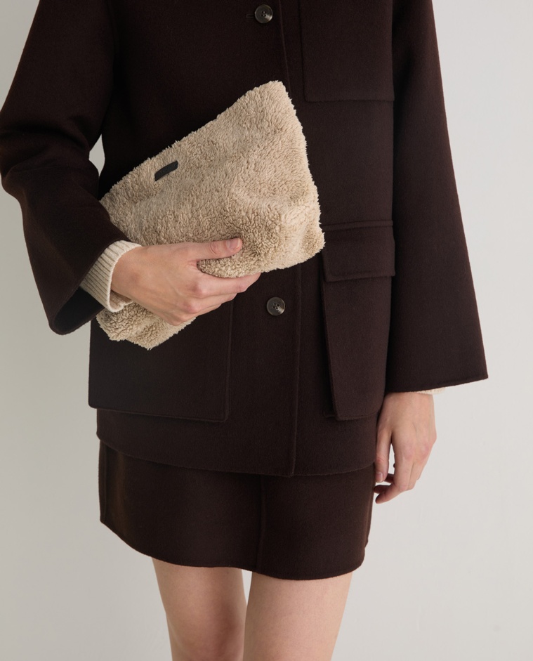 Bolso borreguito crudo- Bolso borreguito