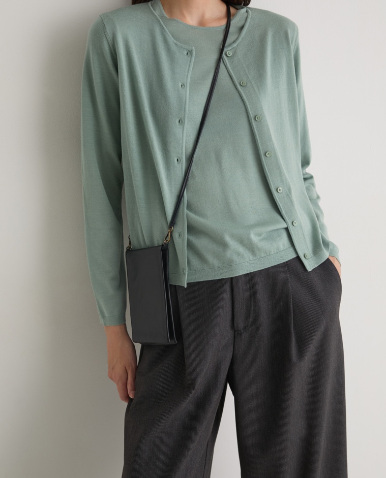 Bolso porta móvil piel 100% negro - Bolso porta móvil de piel