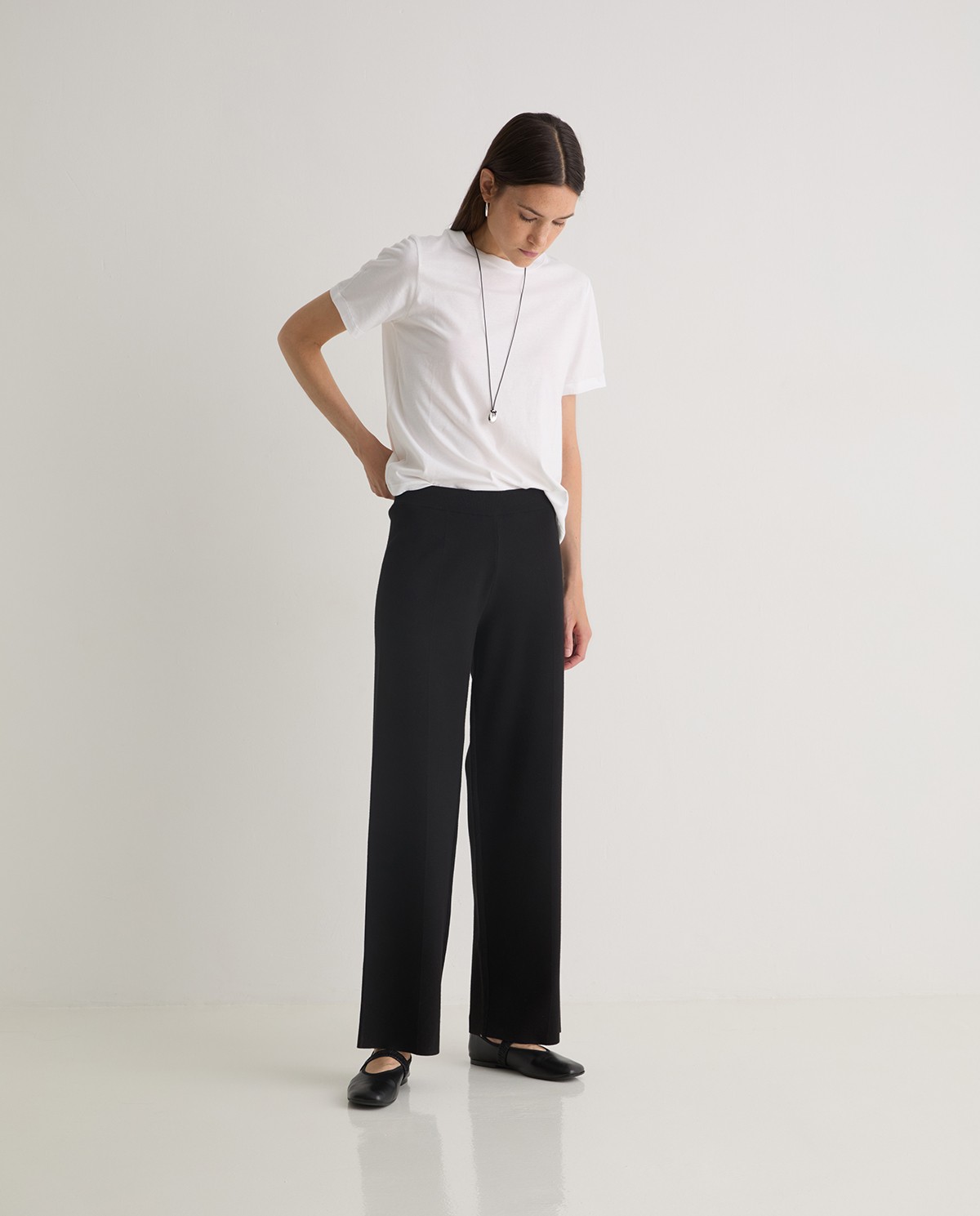 Pantalón regular fit con viscosa negro - Pantalones regular fit 1
