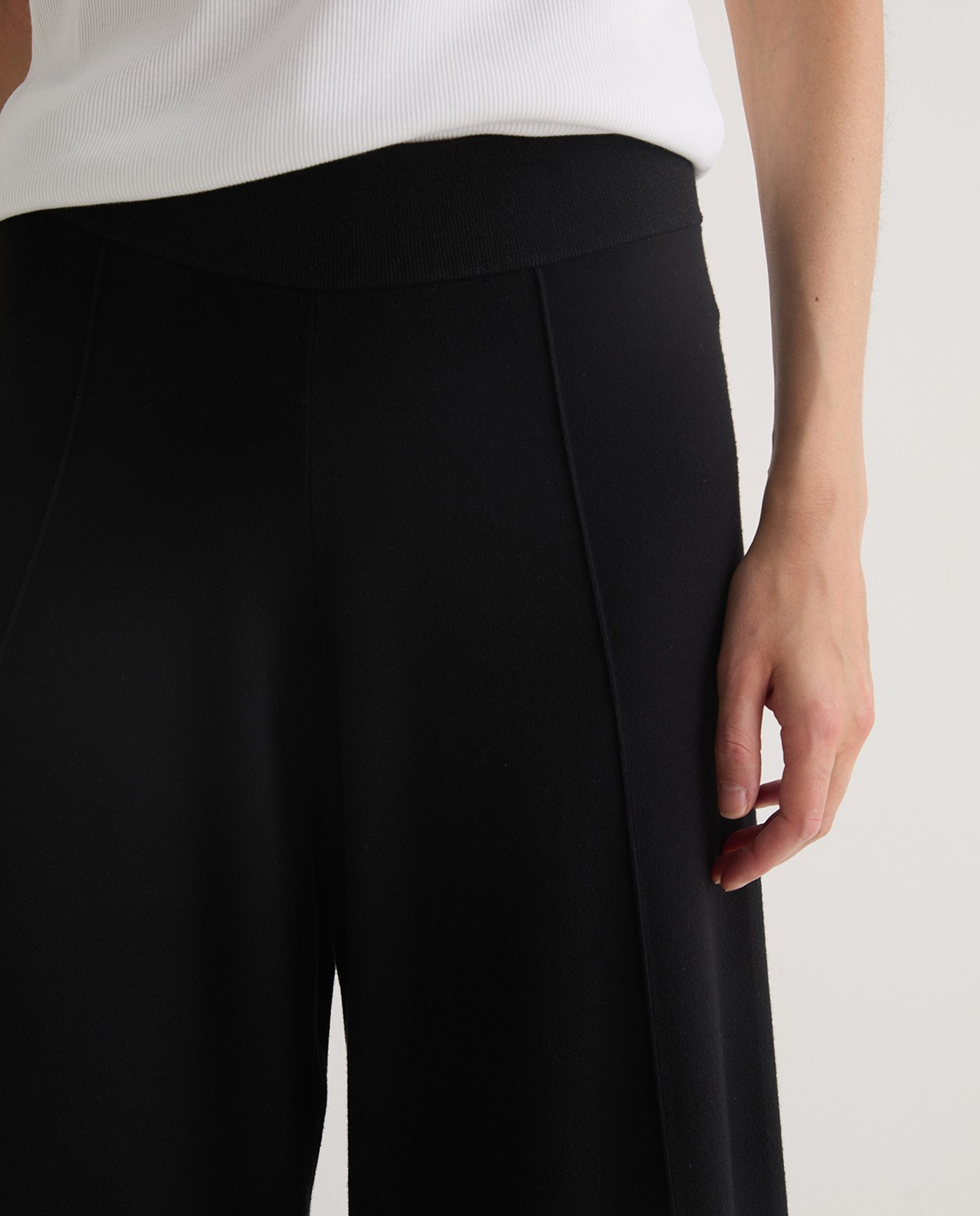 Pantalón culotte con viscosa negro - Pantalones estilo culotte 3