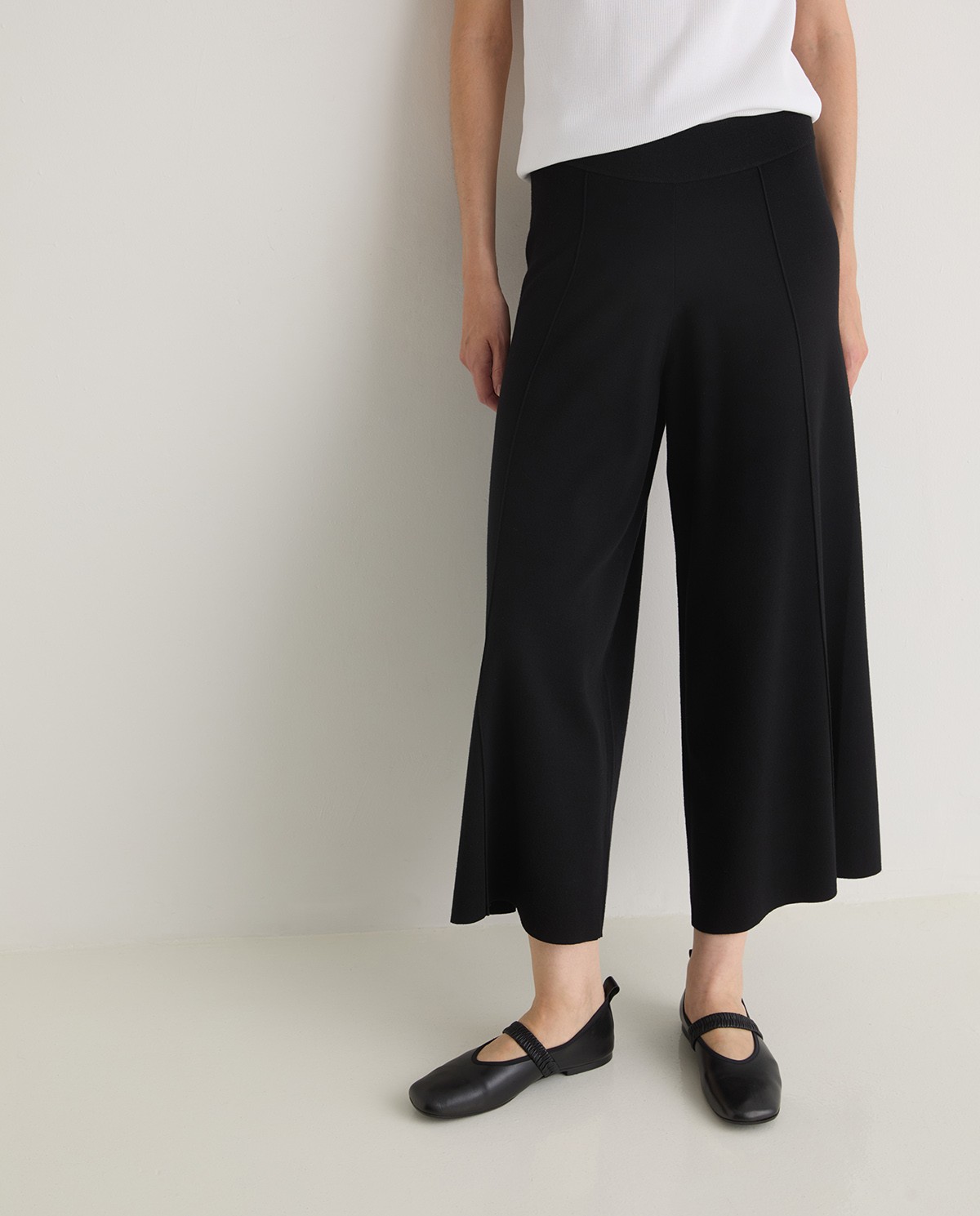 Pantalón culotte con viscosa negro - Pantalones estilo culotte 2