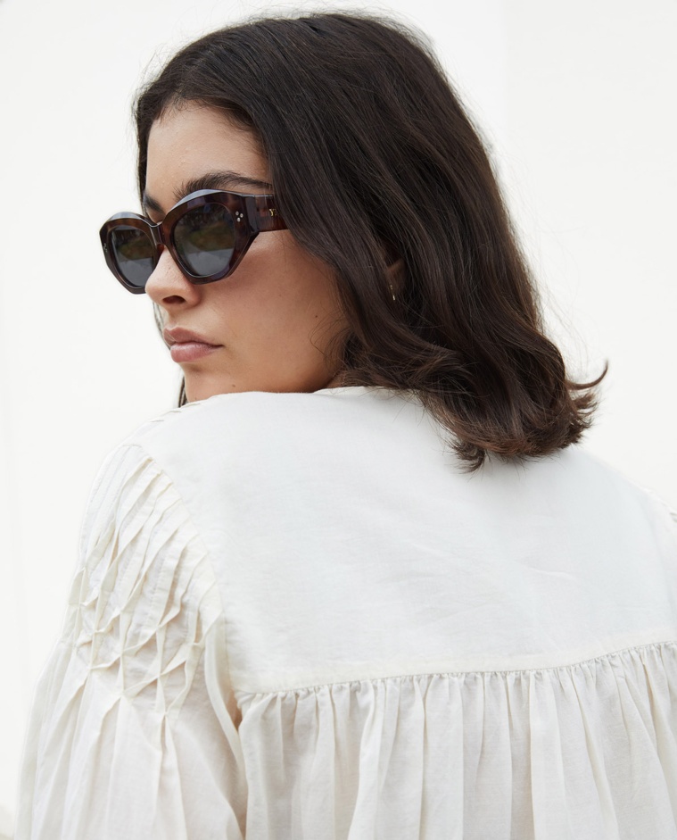 Chocolate Hexagonal Sunglasses - Sunglasses