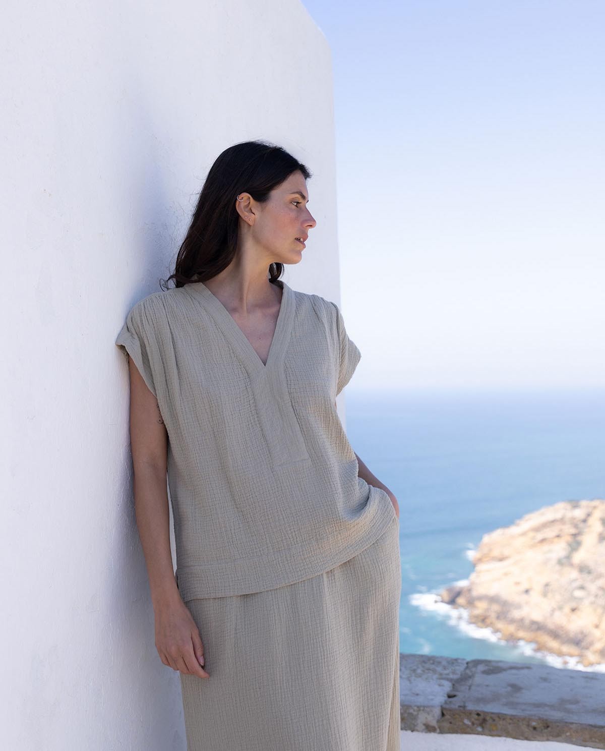 Top de mussolina escot en punta|Yerse 2