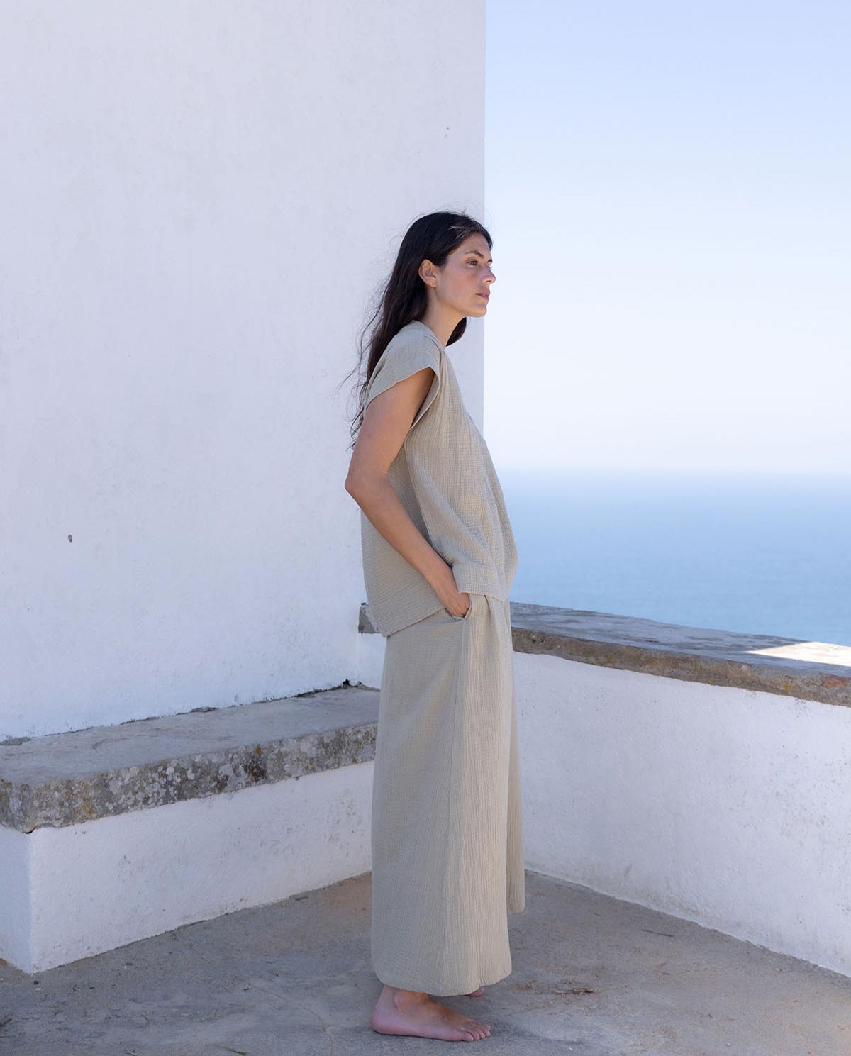 Top de mussolina escot en punta|Yerse 4